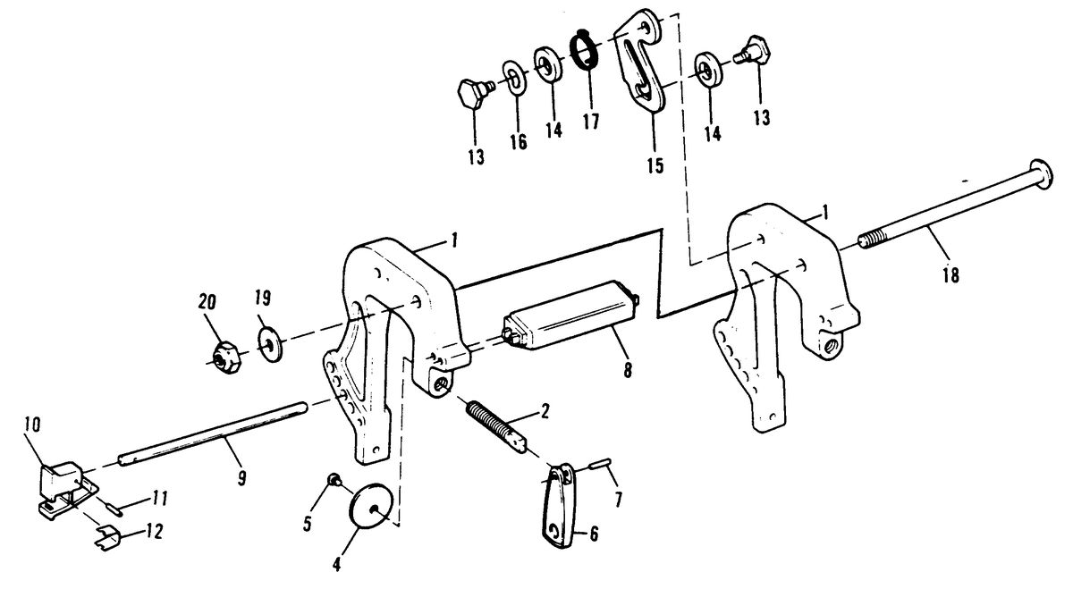 SEARS GAMEFISHER 15 H.P. CLAMP BRACKETS