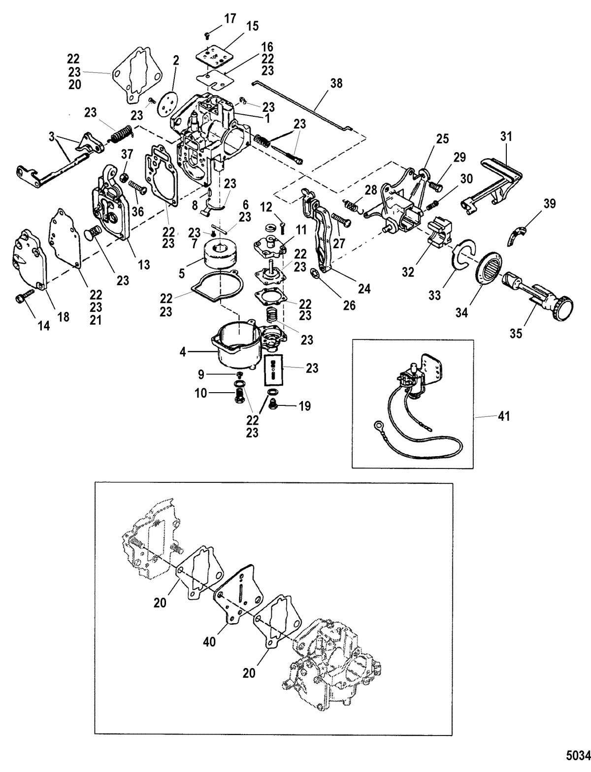 MERCURY/MARINER 10/15 SEAPRO/MARATHON-10/15 VIKING (2-STROKE) Carburetor(10/15 Viking)