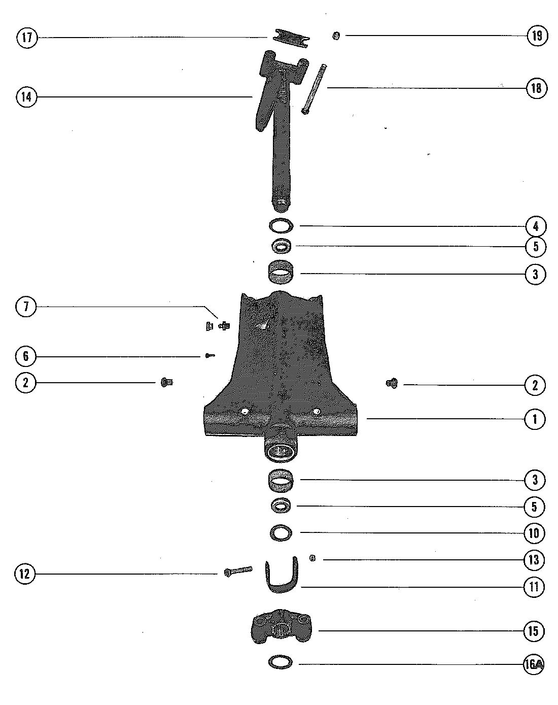 MERCURY MERC 140 SWIVEL BRACKET ASSEMBLY