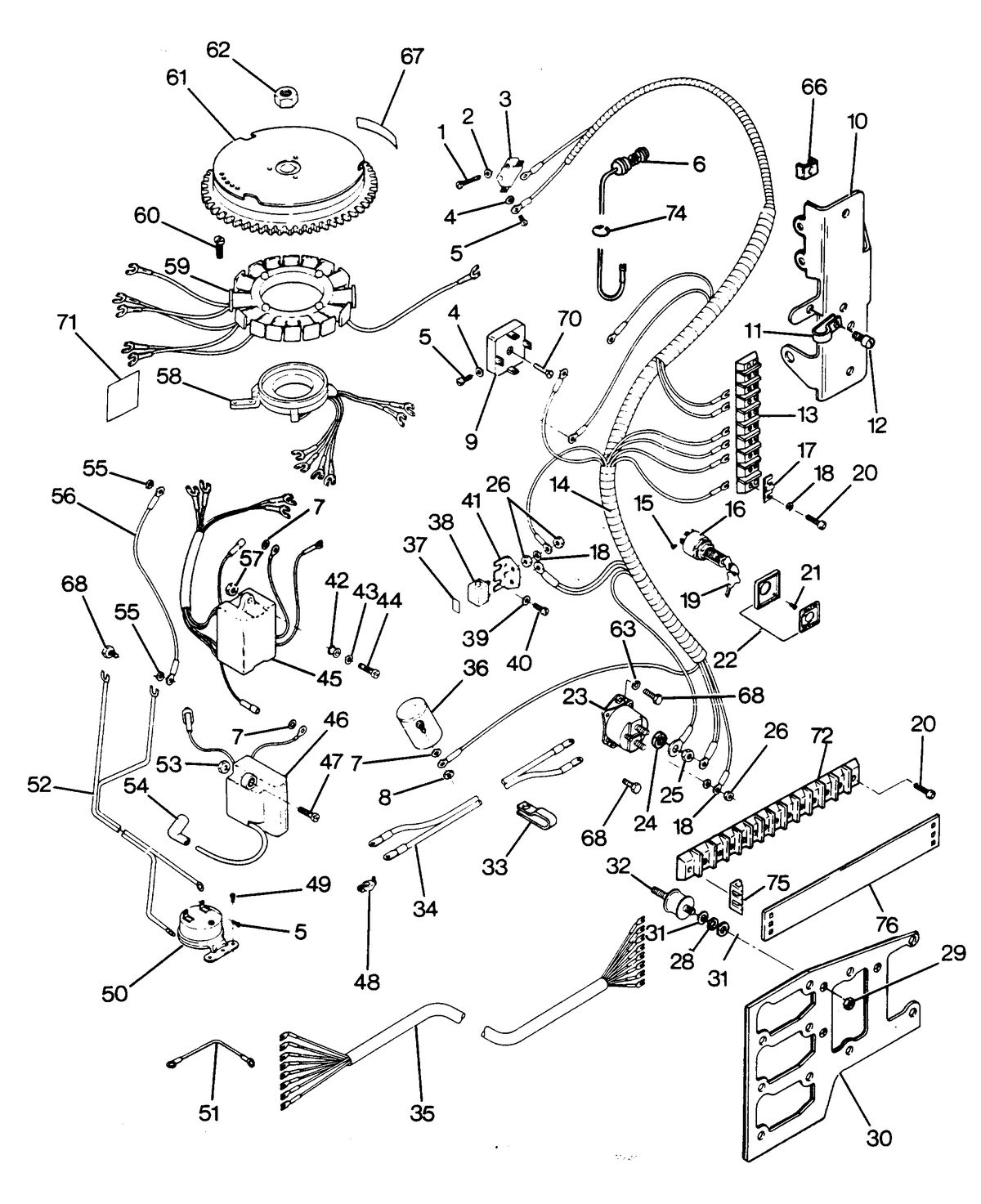 FORCE FORCE 1987 85 H.P. ELECTRICAL COMPONENTS