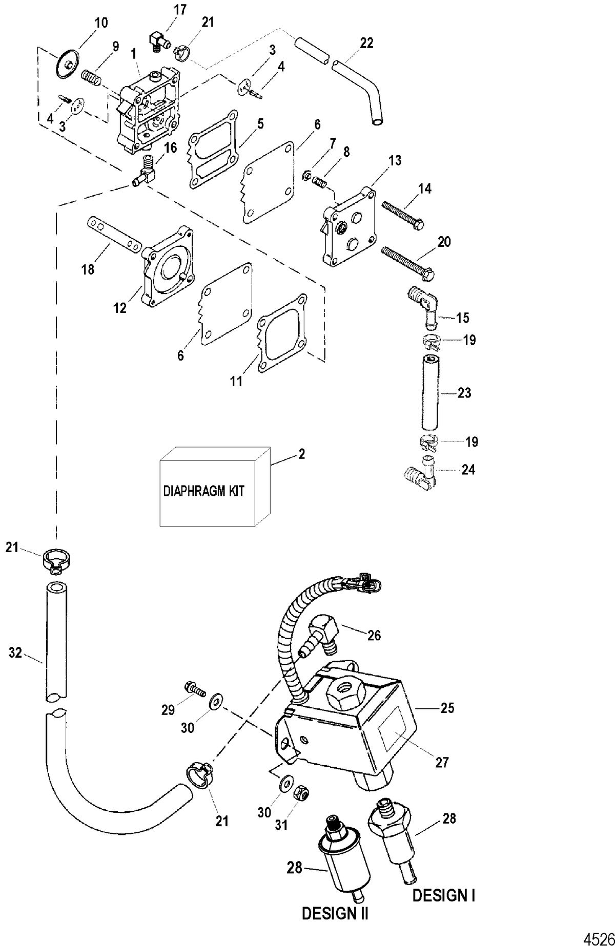 SPORTJET 240 EFI AND 240 EFI M2 JET DRIVE Fuel Pump Assembly