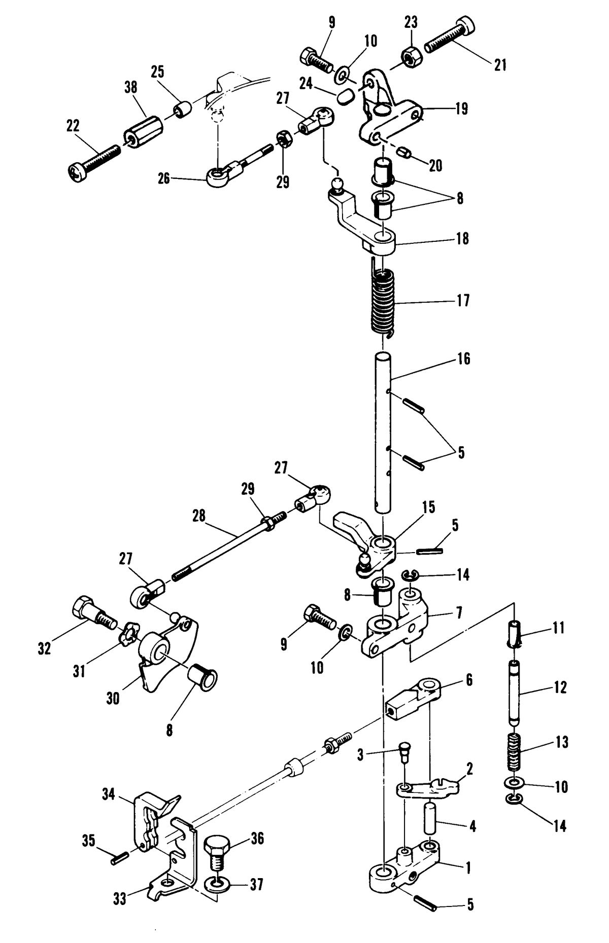 MARINER MARINER 60 THROTTLE CONTROL
