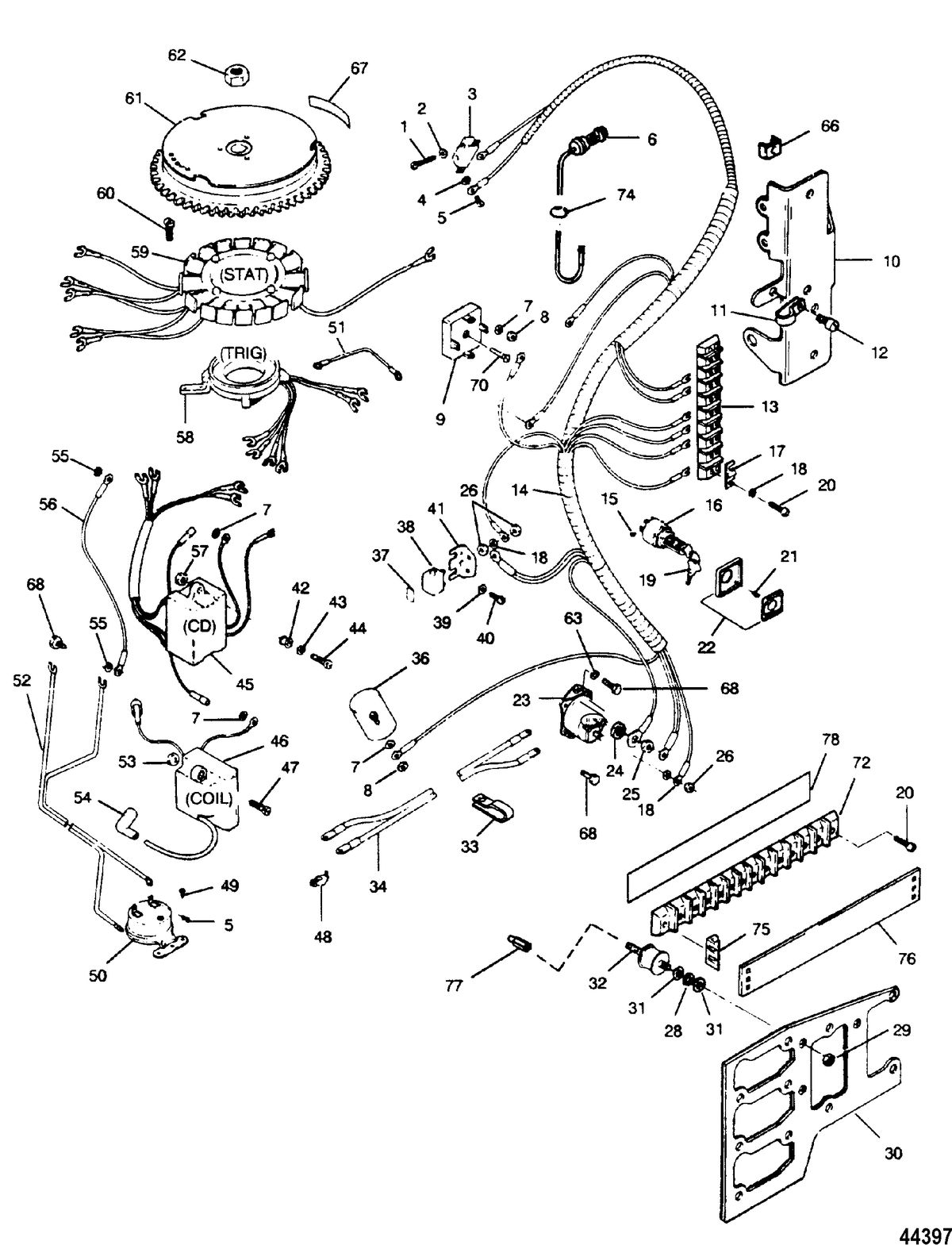 FORCE 90 HP C-MODELS (1990) FORCE Electrical Components
