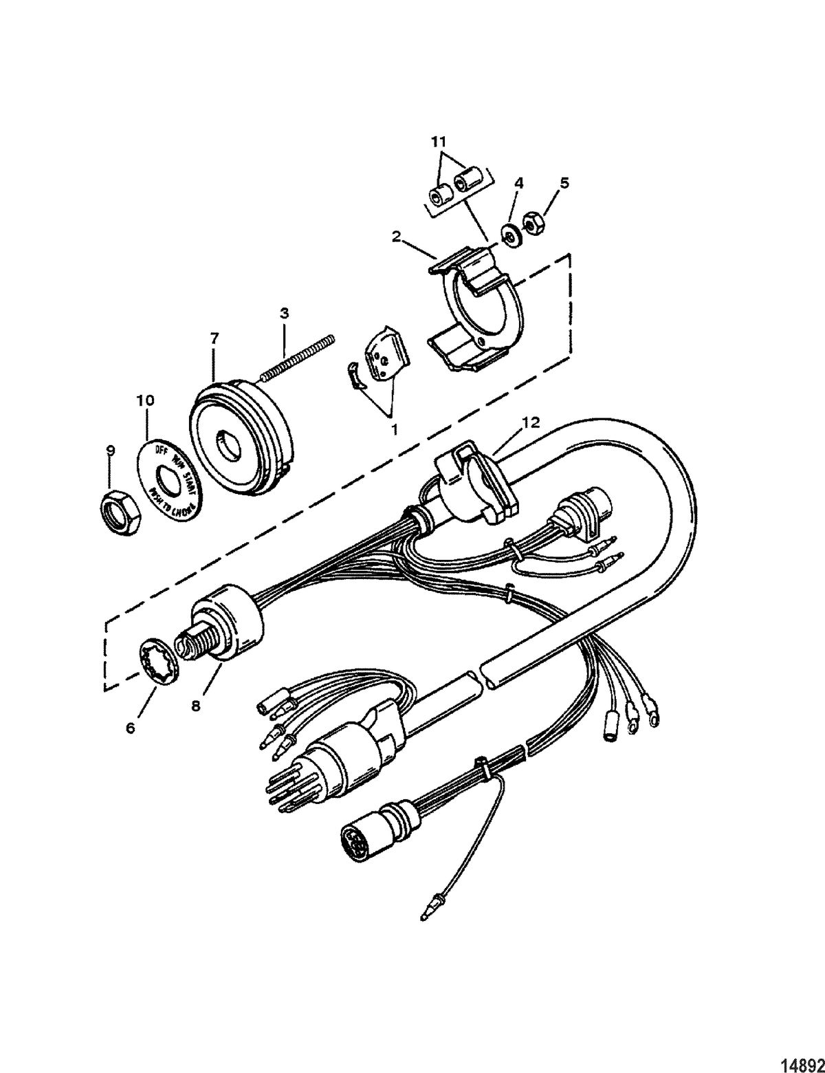 ACCESSORIES ELECTRICAL COMPONENTS AND HARNESSES Key Switch Assembly(816626A2/A15/A20/A25)