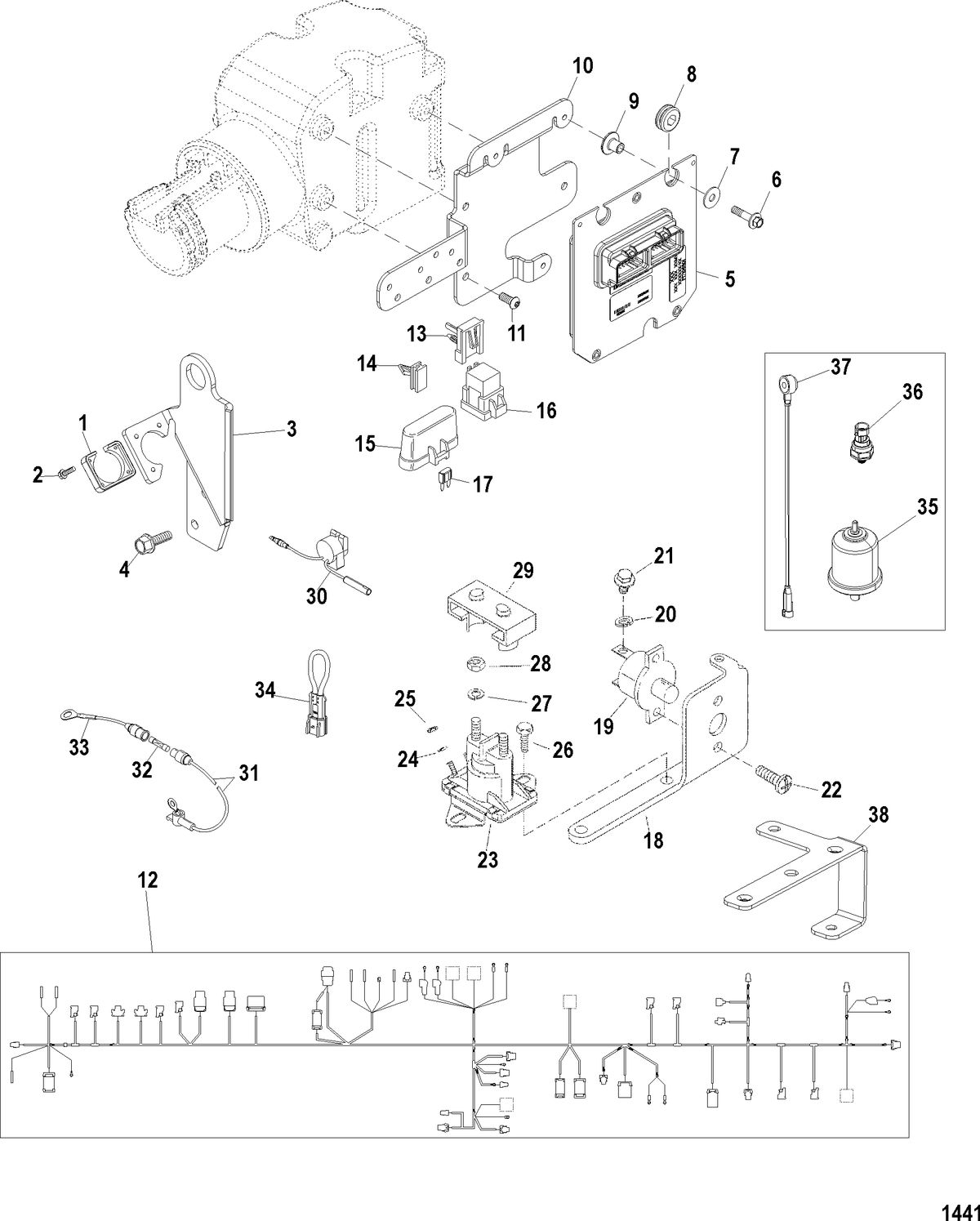 MERCRUISER 4.3L MPI ALPHA/BRAVO( 262 C.I.D. MULTI PORT INJECTION ) Electrical Components