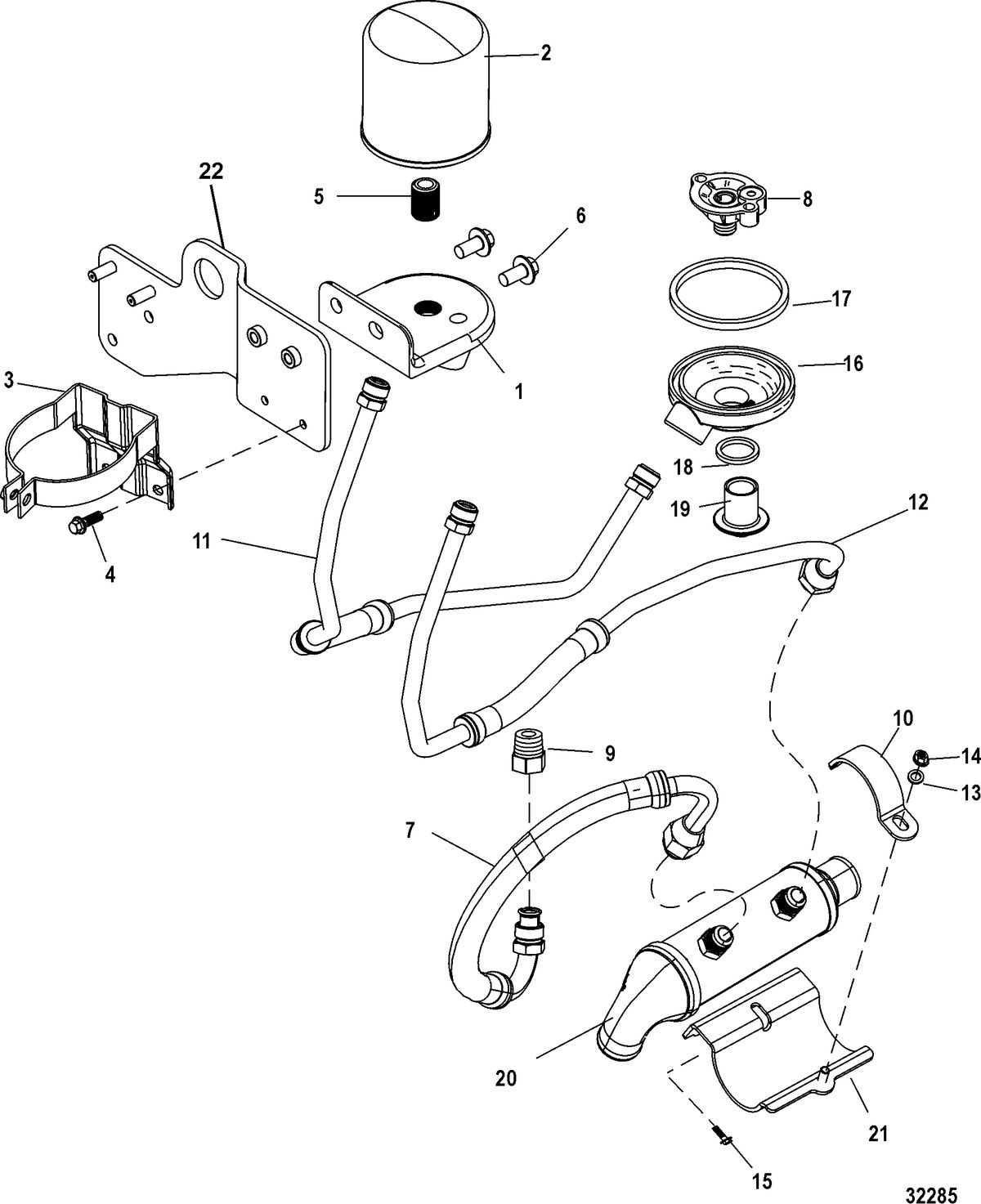 MERCRUISER 496 MAG STERNDRIVE EC Remote Oil System