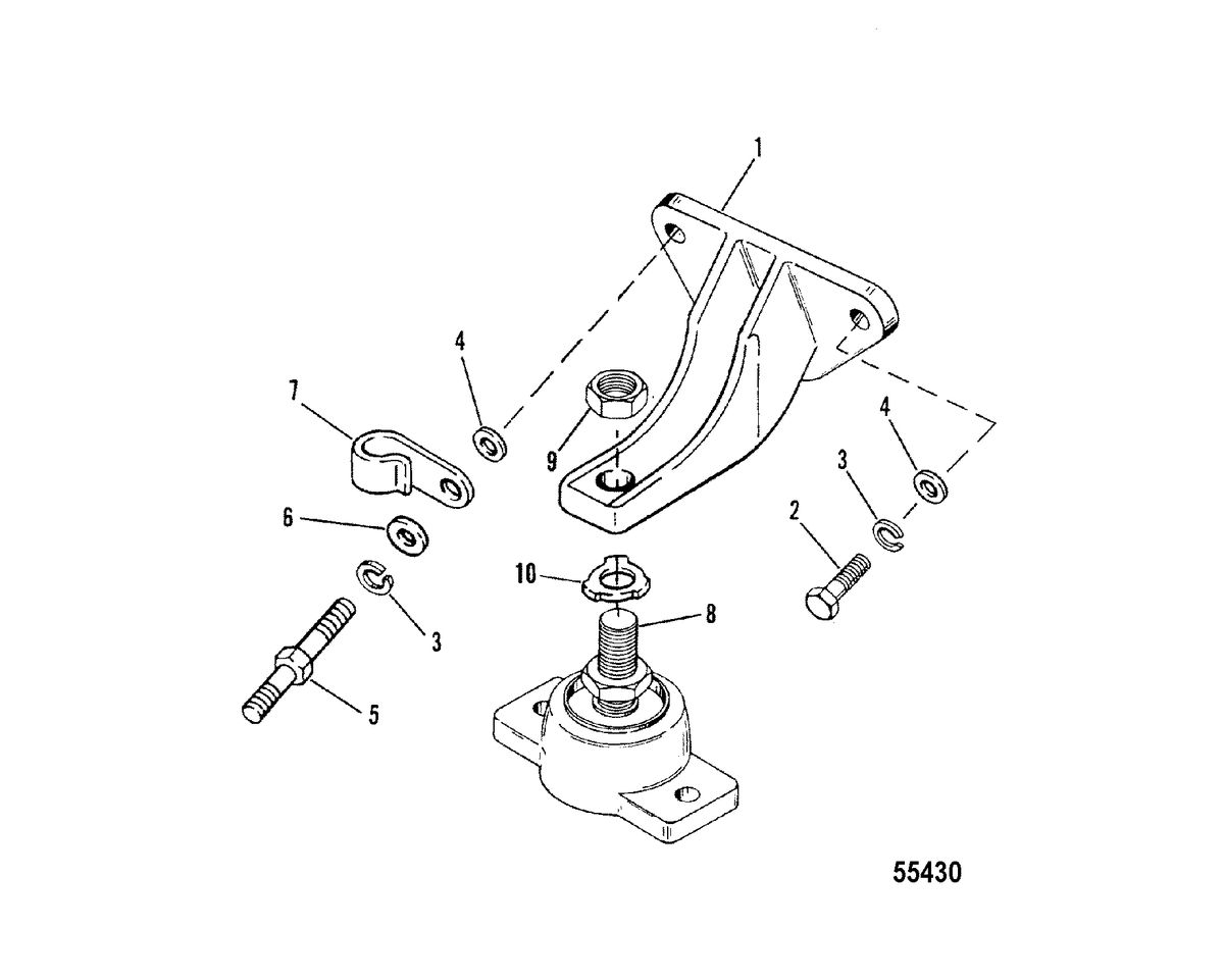 MERCRUISER 454 MAGNUM BRAVO ENGINE ENGINE MOUNTING