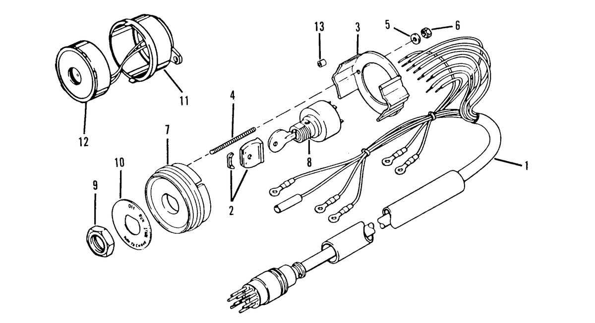 RACE OUTBOARD MOD - VP (EFI) KEY SWITCH ASSEMBLY