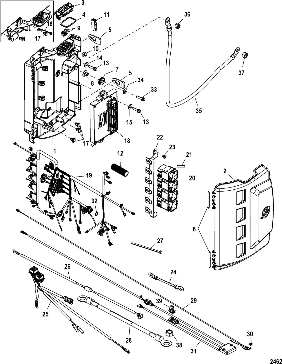 MERCURY/MARINER 200/225/250/275 4-STROKE VERADO Electrical Box Components