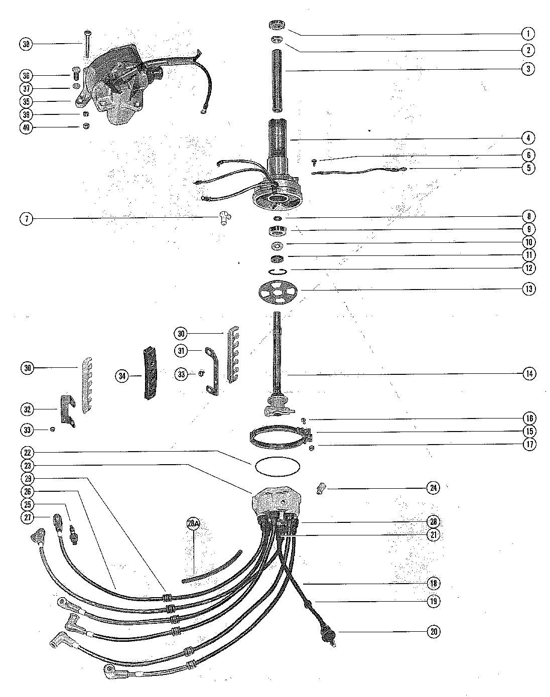 MERCURY MERC 1400EL-SS DISTRIBUTOR HOUSING AND ROTOR