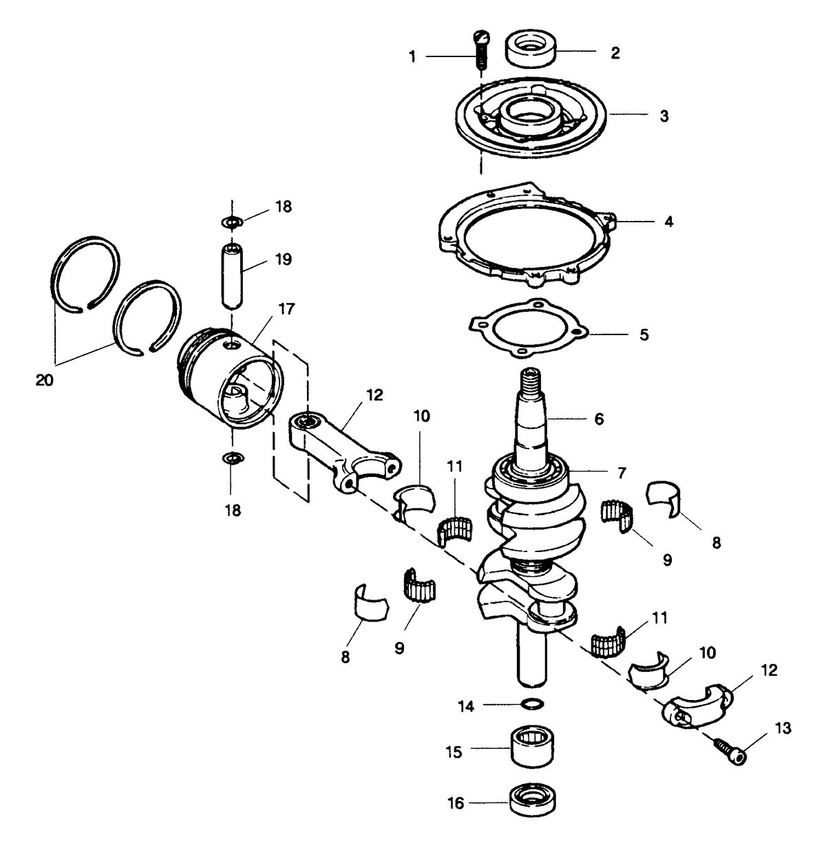 SEARS SEARS 15 H.P. CRANKSHAFT AND PISTON
