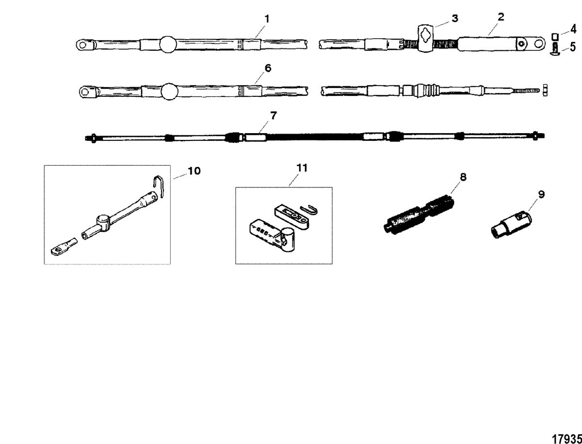 ACCESSORIES REMOTE CONTROL SYSTEMS AND COMPONENTS Throttle/Shift Cable