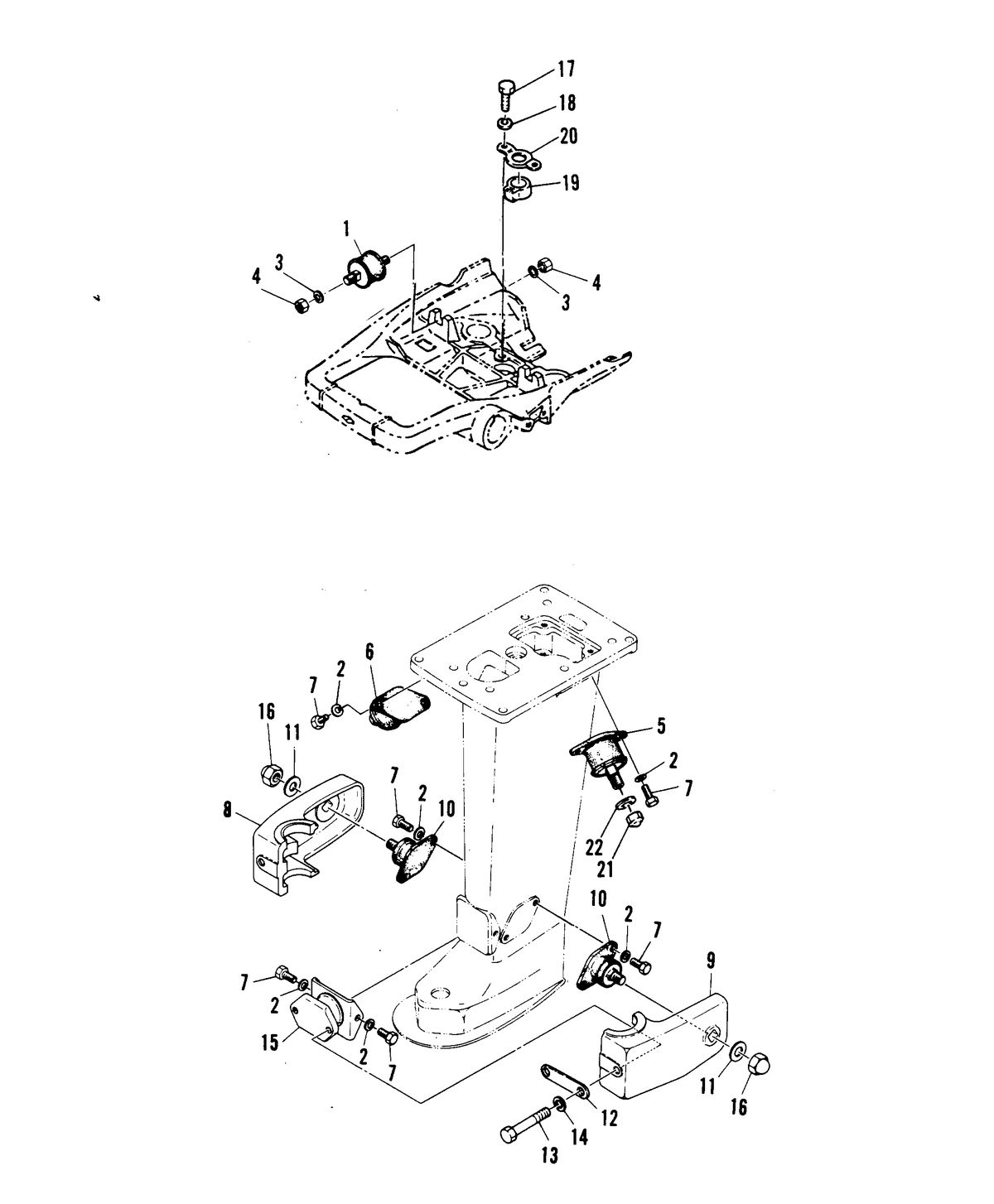 MARINER 15 H.P. W/MARATHON MOUNTING SYSTEM