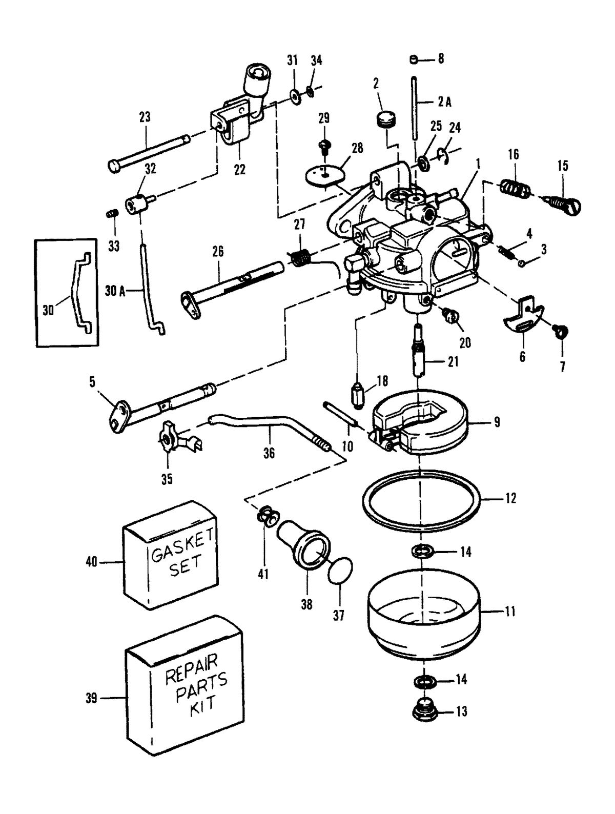 FORCE 9.9/15 H.P. CARBURETOR (9.9 - 88A/92B & SER. # E000001 THRU E127699) (1