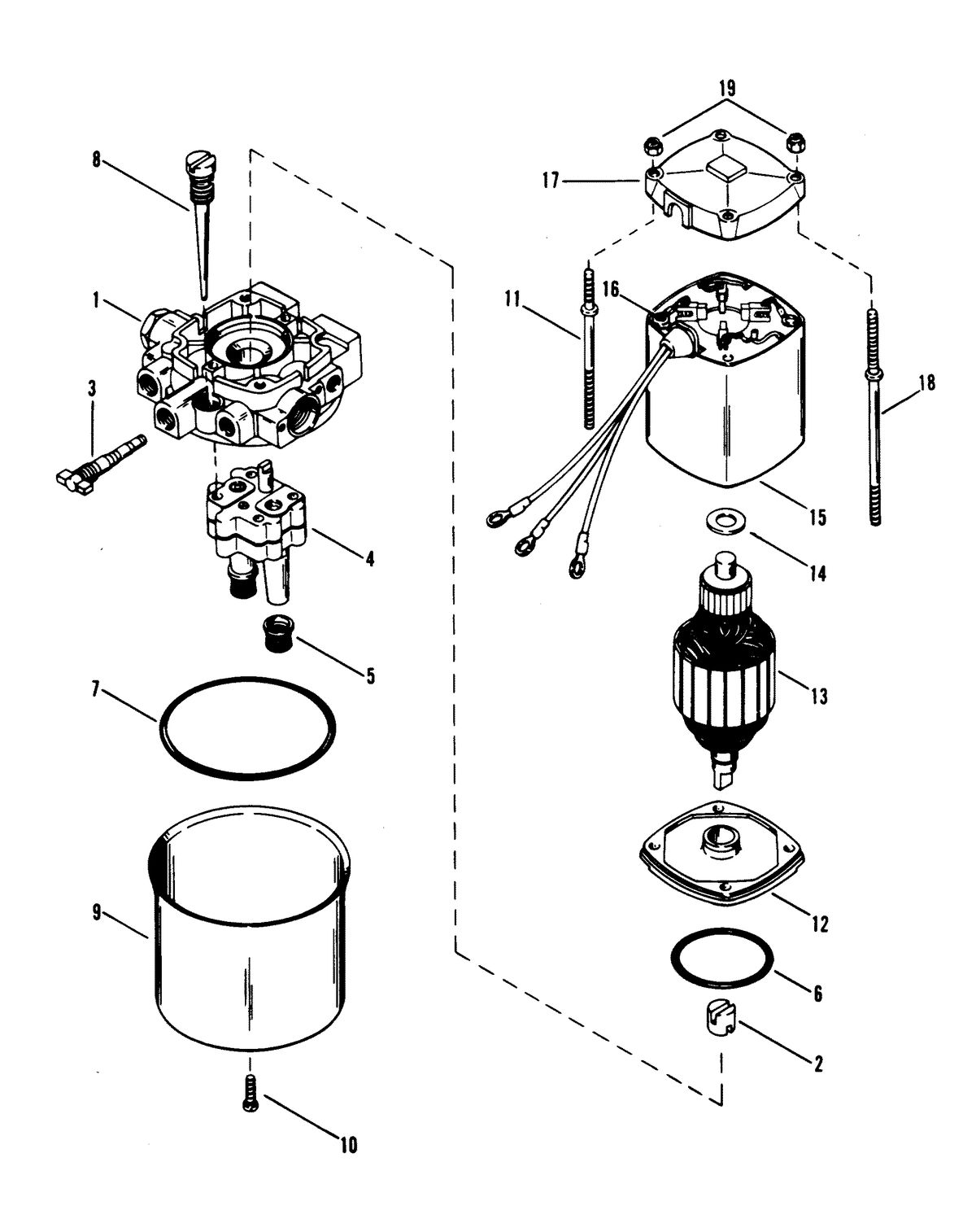 RACE OUTBOARD XR-2 HYDRAULIC PUMP ASSEMBLY