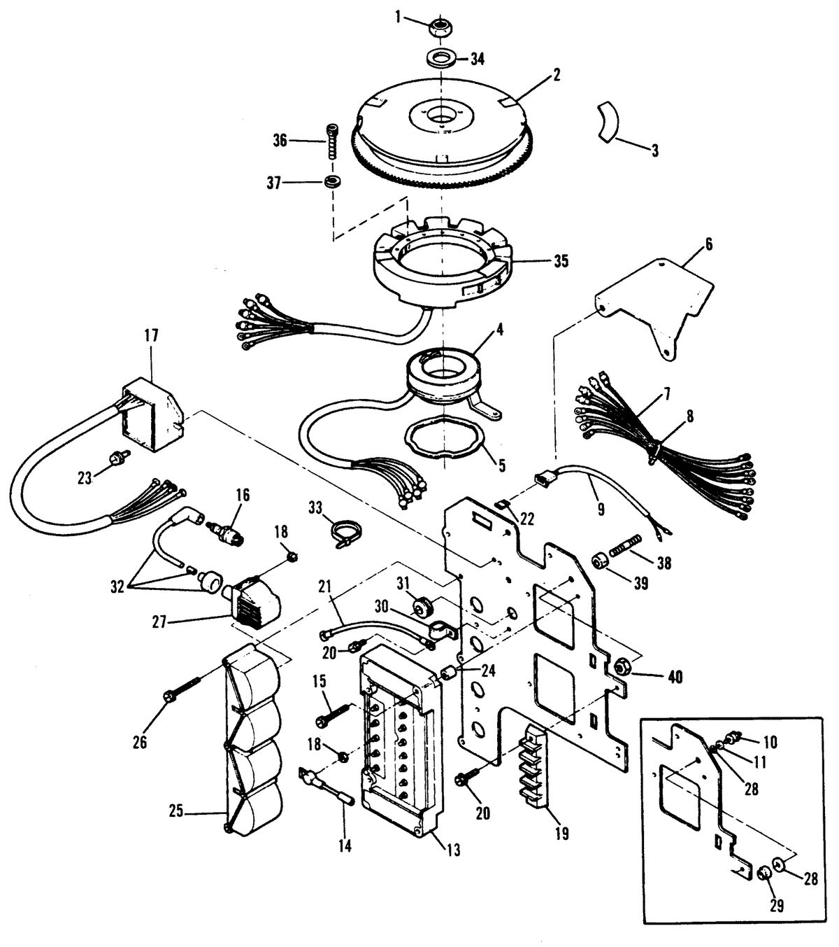 FORCE 120 H.P. IGNITION COMPONENTS (91D,92C)