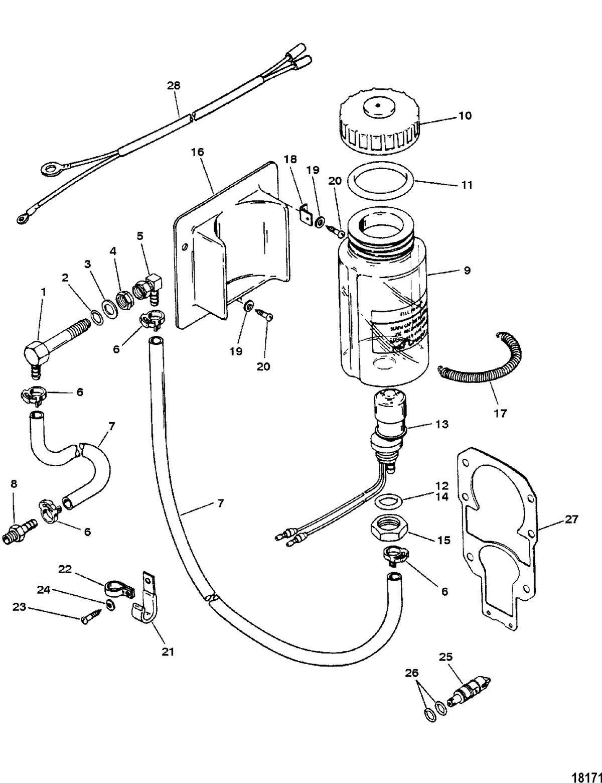 ACCESSORIES FUEL/OIL TANKS, LINES, FILTER KITS AND CORROSION Oil Reservoir Kit(19743A 5)