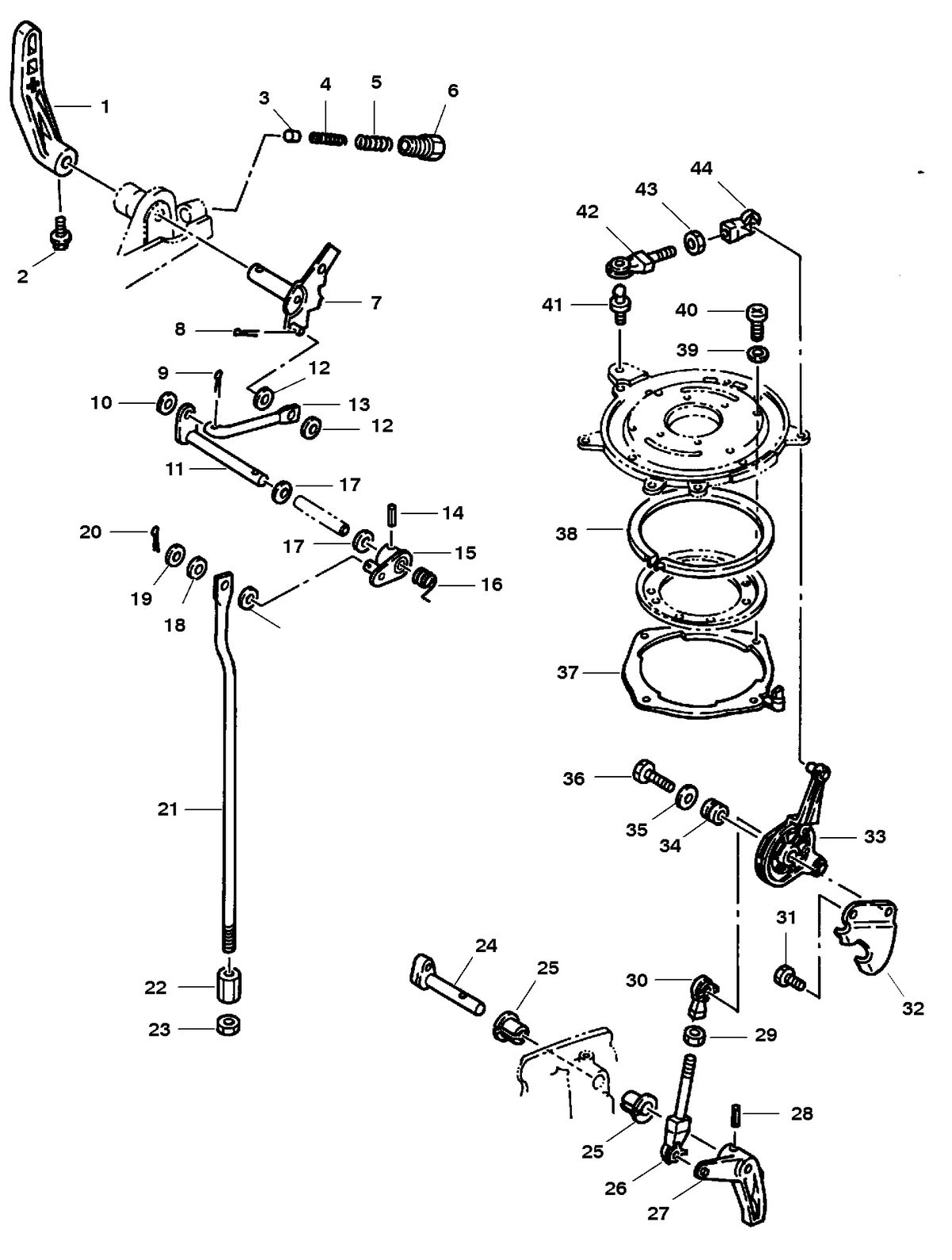 MARINER 25 HP K THROTTLE LINKAGE