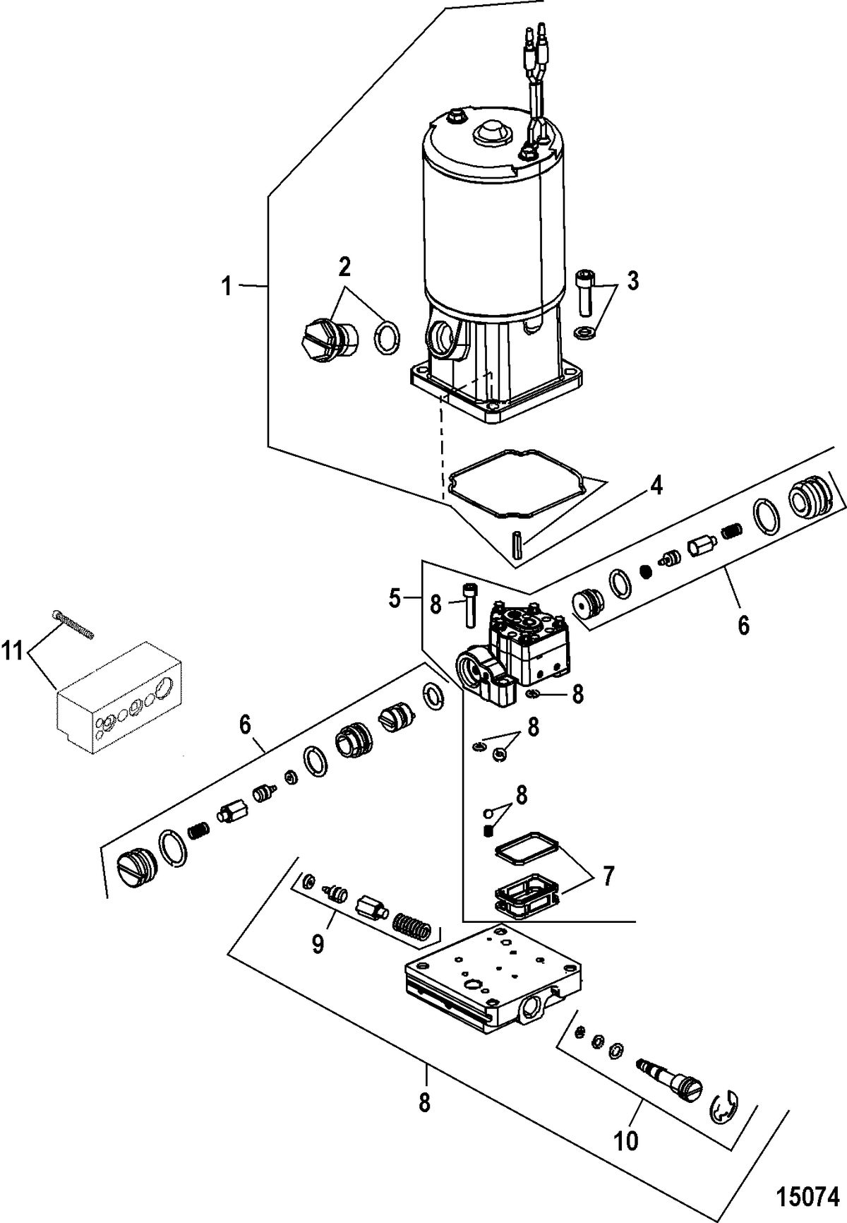 ACCESSORIES TRIM / TILT / LIFT SYSTEMS AND COMPONENTS Pump/Motor Assembly(832021A9 and 832021T9)