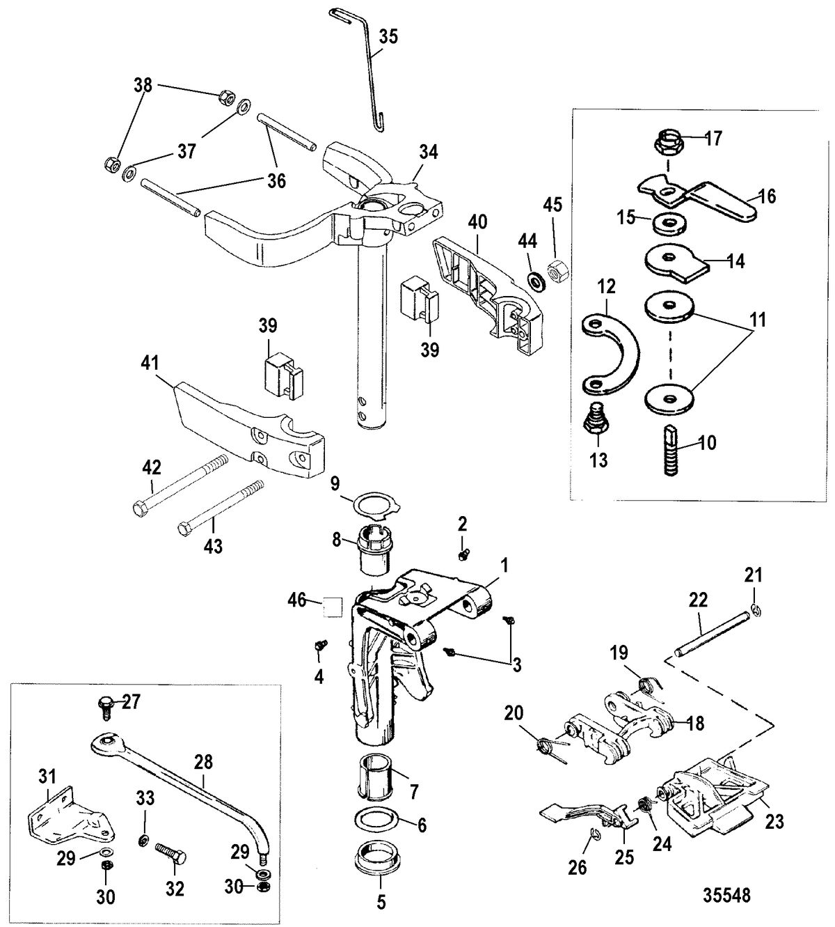MERCURY/MARINER 15 (4-STROKE) Swivel Bracket
