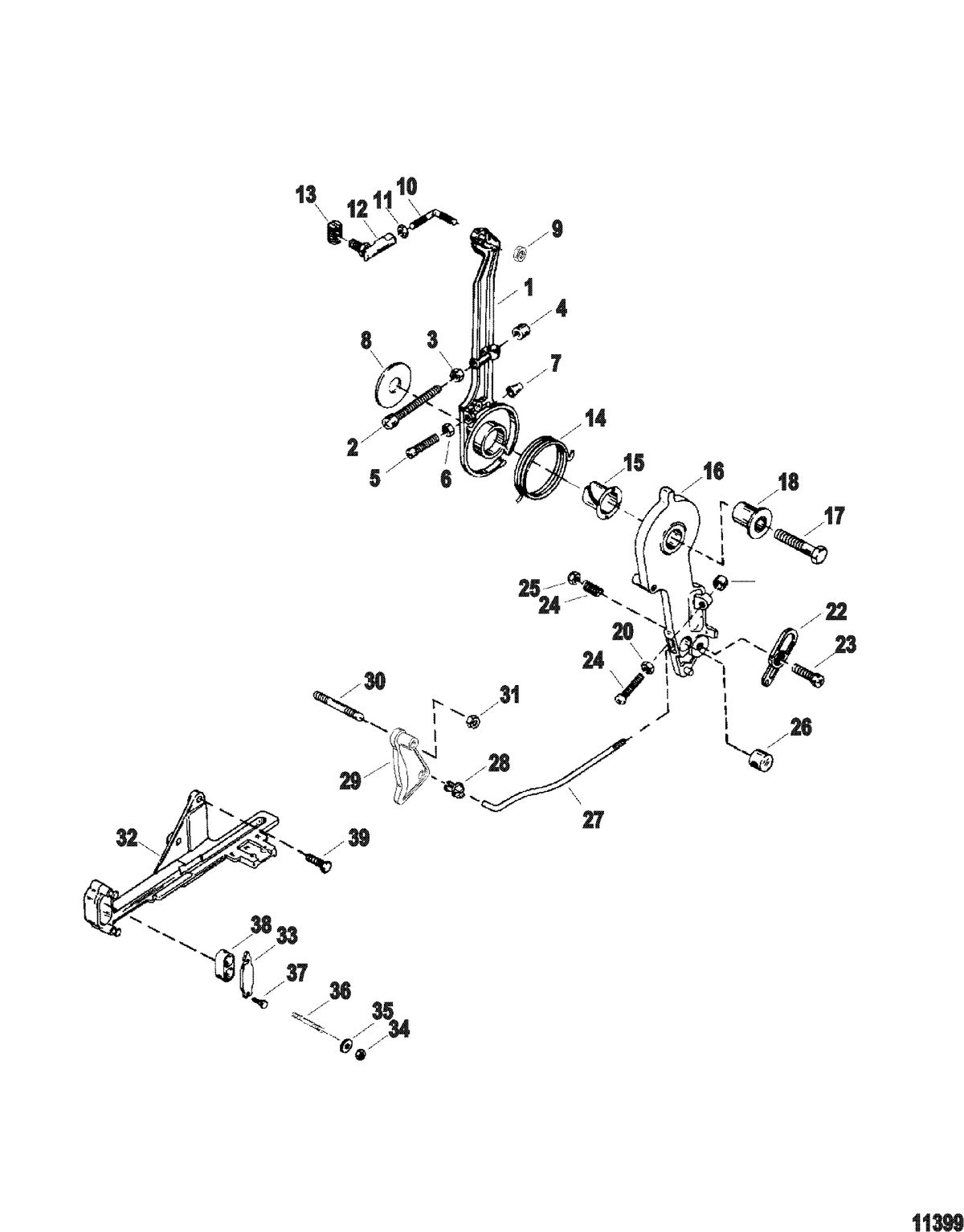 SPORTJET 175XR2 JET DRIVE Throttle Lever / Throttle Cam Assembly