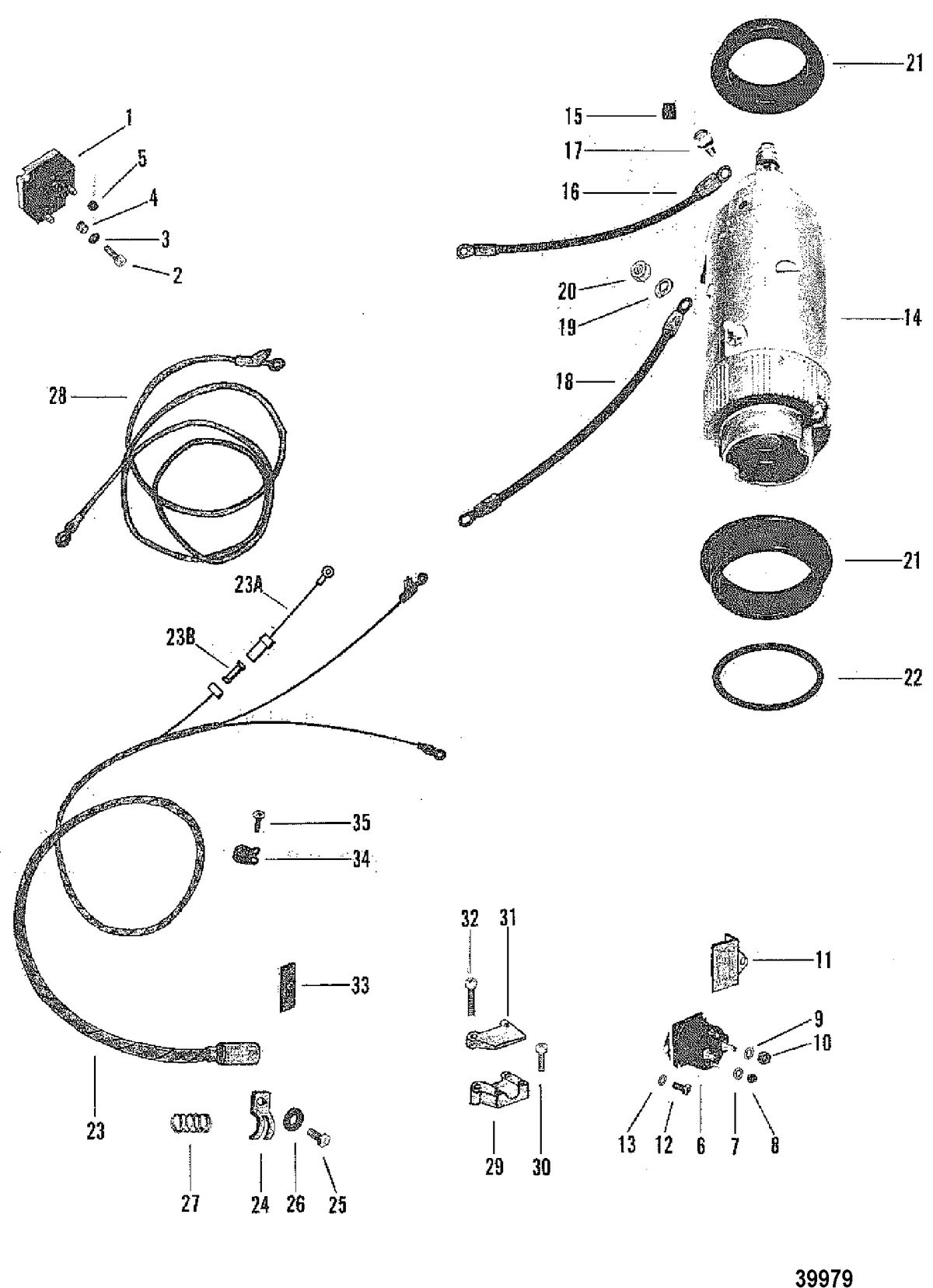 MERCURY MERCURY 70 STARTER MOTOR, STARTER SOLENOID, RECTIFIER