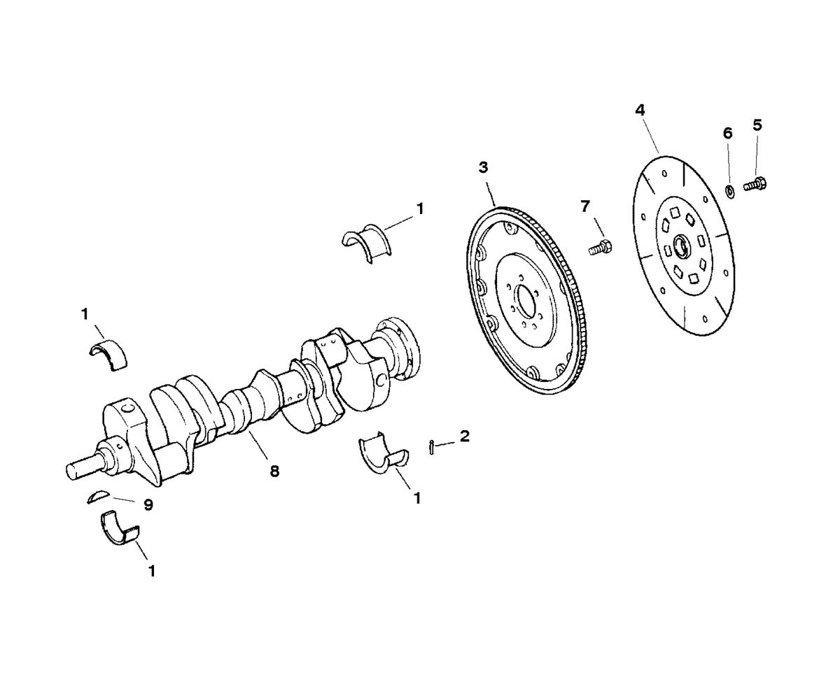 MERCRUISER 350/6.2L BLACK SCORPION SKI (GEN+) CRANKSHAFT AND FLYWHEEL