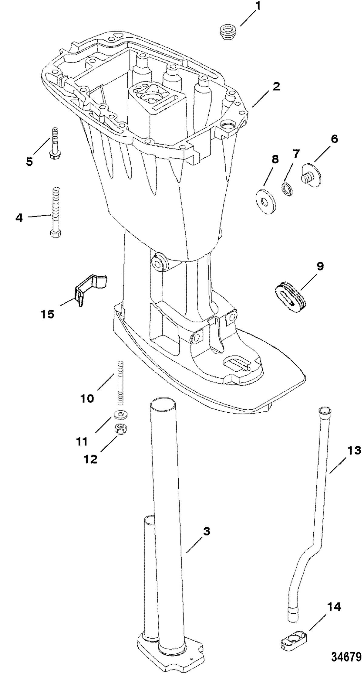 MERCURY/MARINER 25 (4-STROKE) Driveshaft Housing