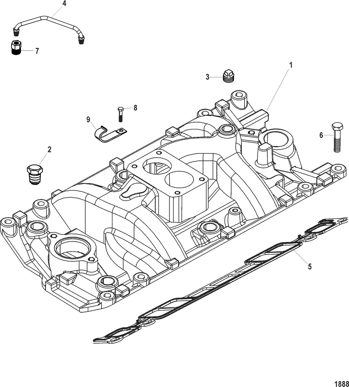 MERCRUISER 5.7L CARB INBOARD Intake Manifold