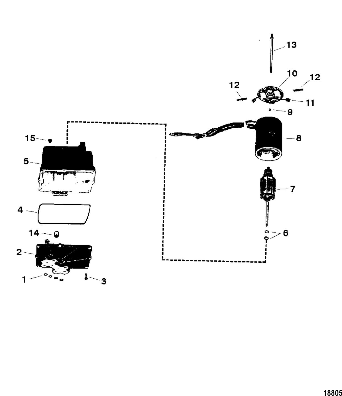 MERCRUISER ALPHA-ONE SS, II SSM, III, III SSM, IIIA SSM, IV SSM, V SSM HYDRAULIC PUMP ASSY(III-IV-V) (PRESTOLITE)