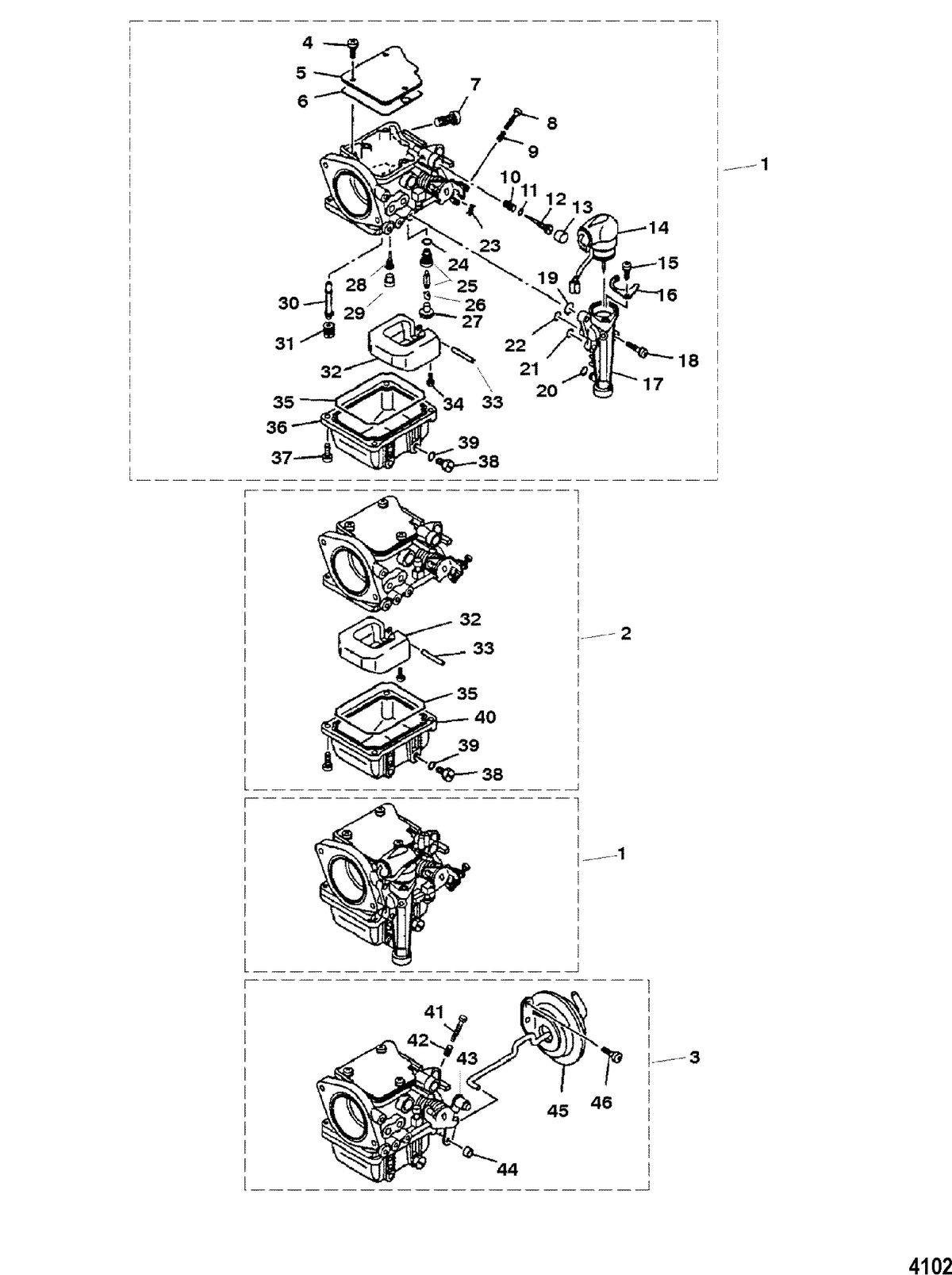 MERCURY/MARINER 75/90 (4-STROKE) Carburetor
