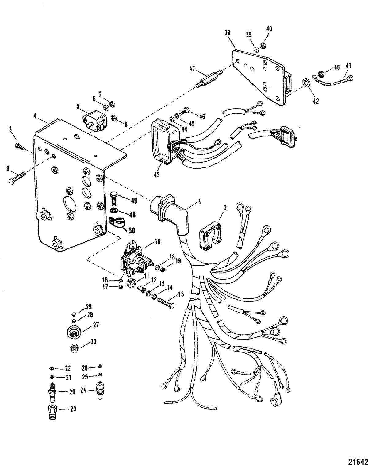 RACE STERNDRIVE 420 / 425 Electrical Components(Serial # 0D763855 Thru 0D937011)