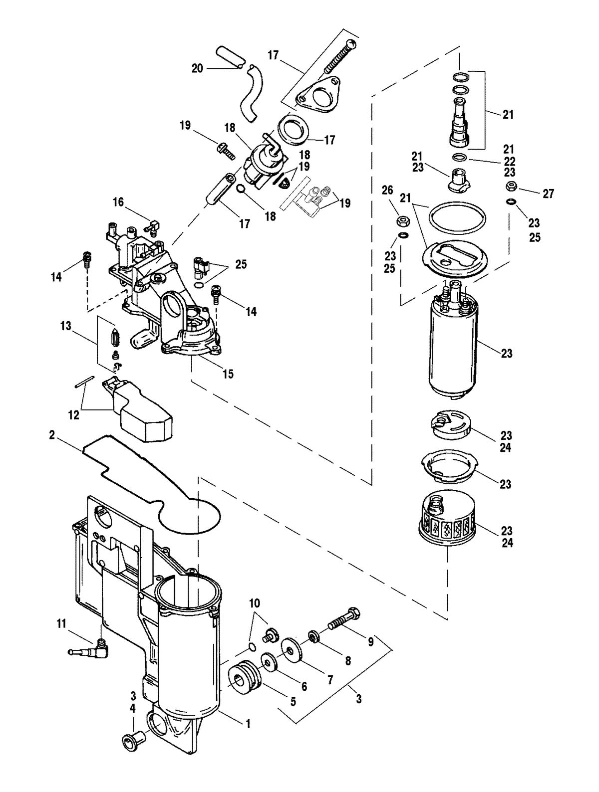 RACE OUTBOARD 225 (EFI) PRO-MAX/SUPER MAGNUM FUEL MANAGEMENT SYSTEM (S/N-0G367000 & UP)