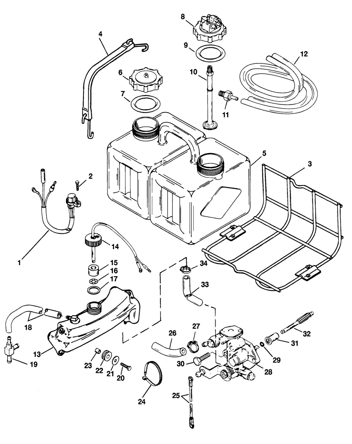 RACE OUTBOARD 225 (EFI) PRO-MAX/SUPER MAGNUM OIL INJECTION COMPONENTS