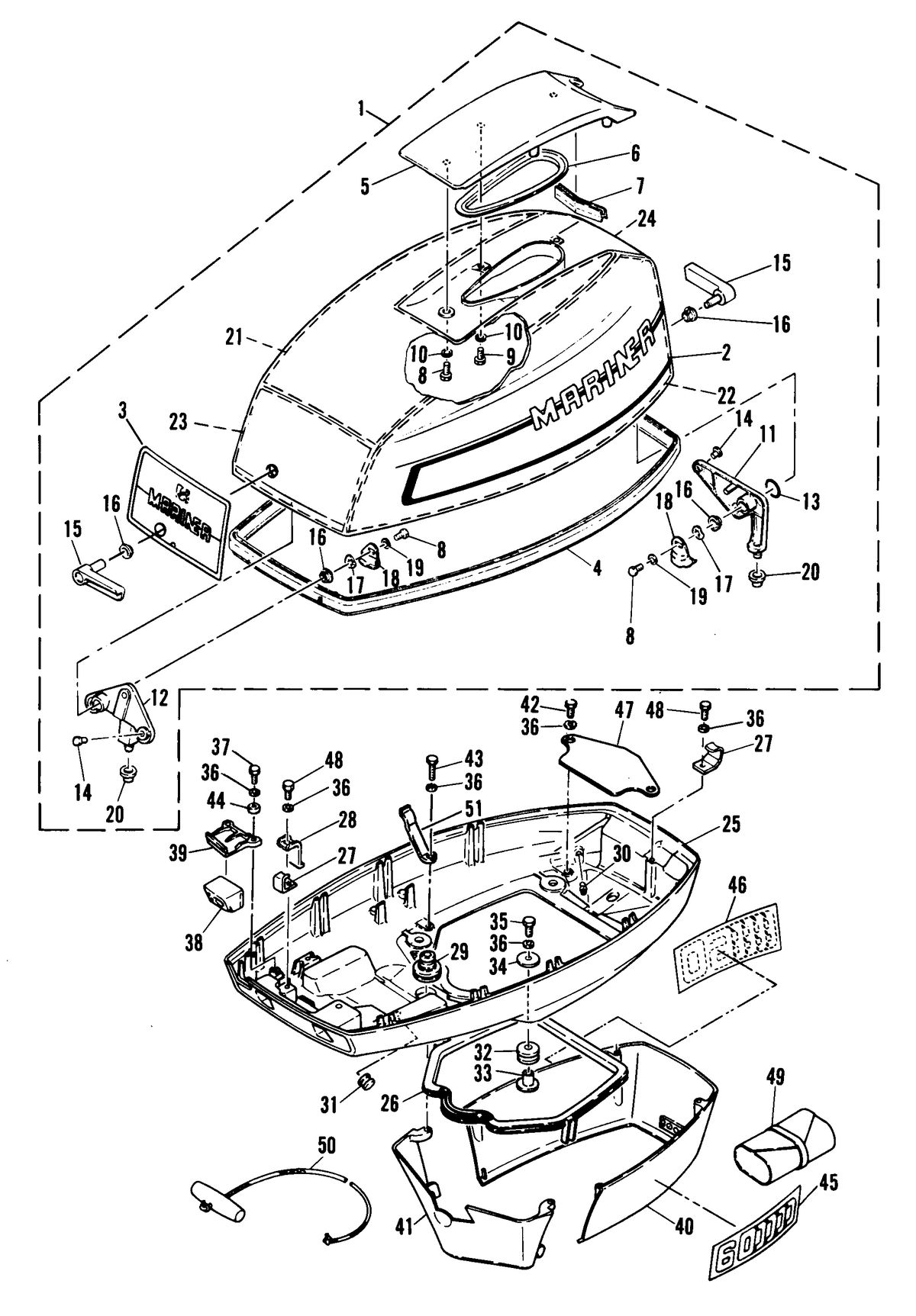 MARINER MARINER 60 COWLING