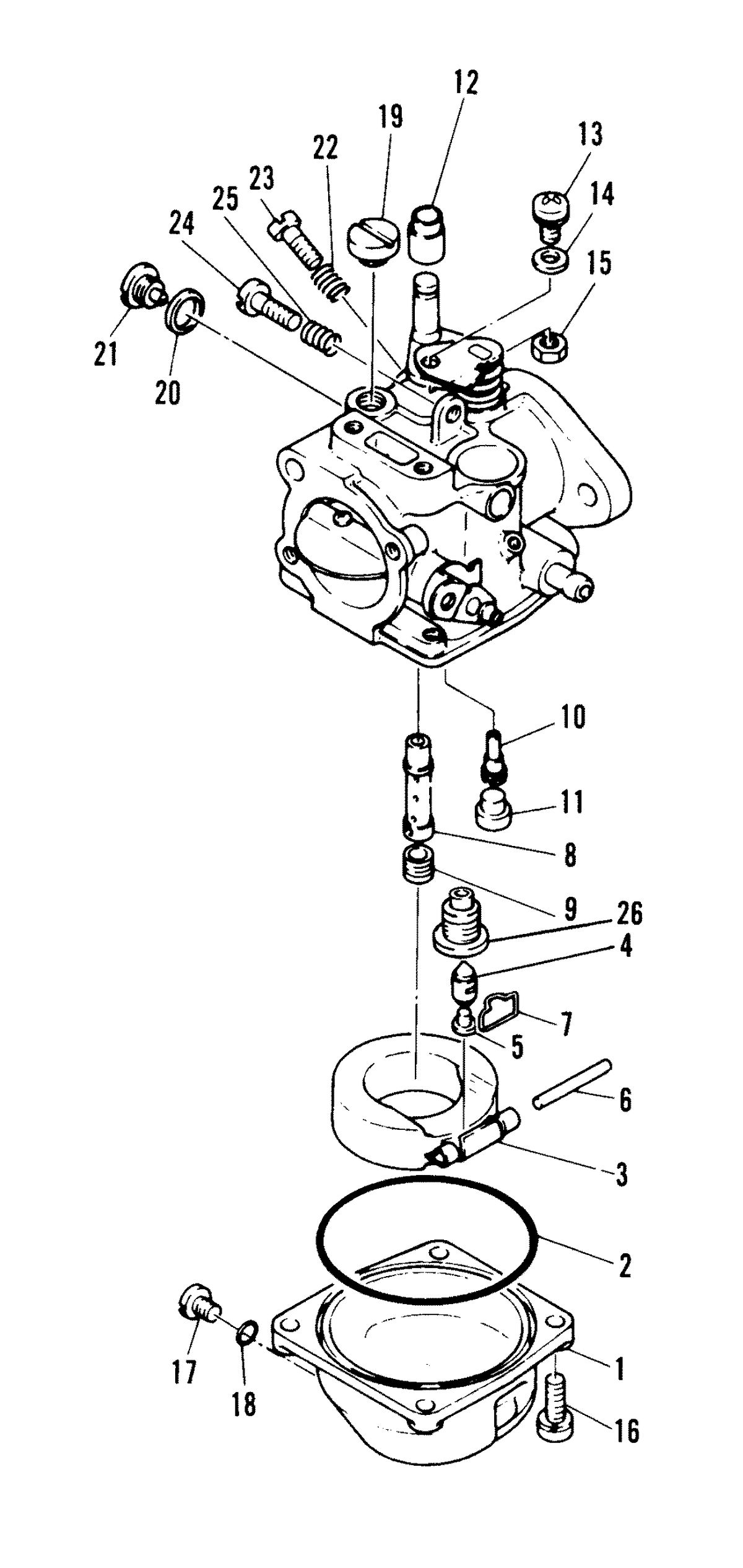 MARINER MARINER 40A HORSEPOWER CARBURETOR