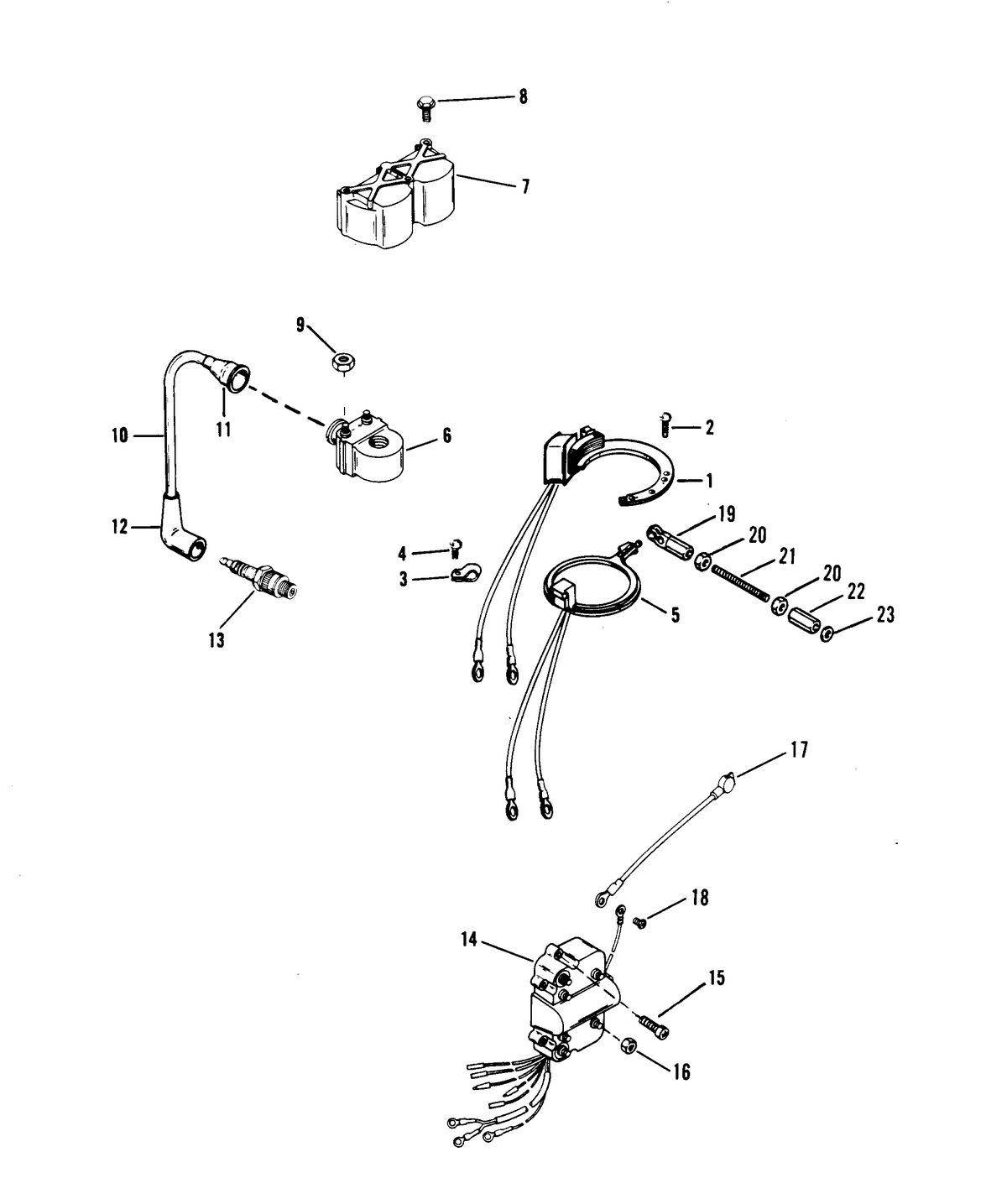 RACE OUTBOARD 25 XS IGNITION COMPONENTS