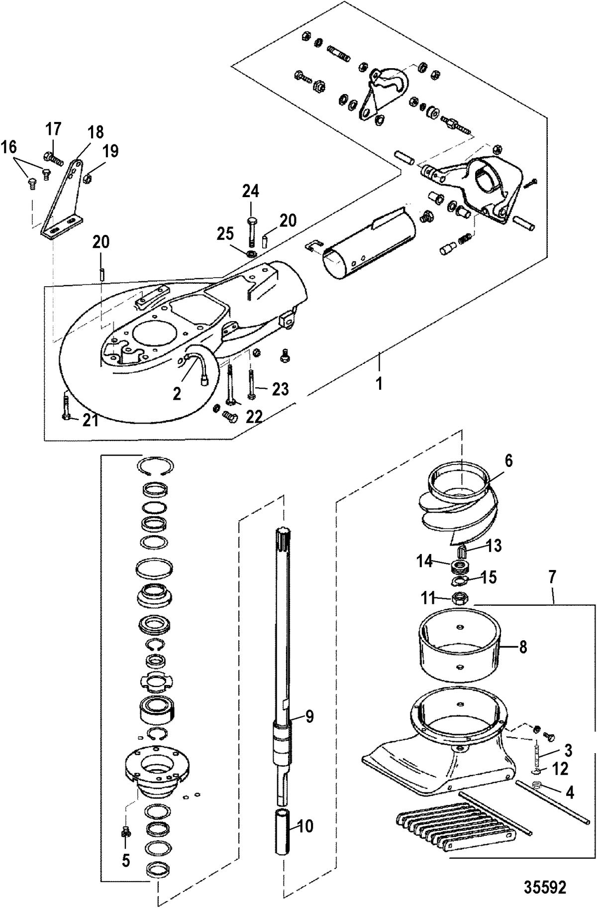 MERCURY/MARINER 55/60/45 JET/60 BIGFOOT (2-STROKE) Jet Pump Assembly