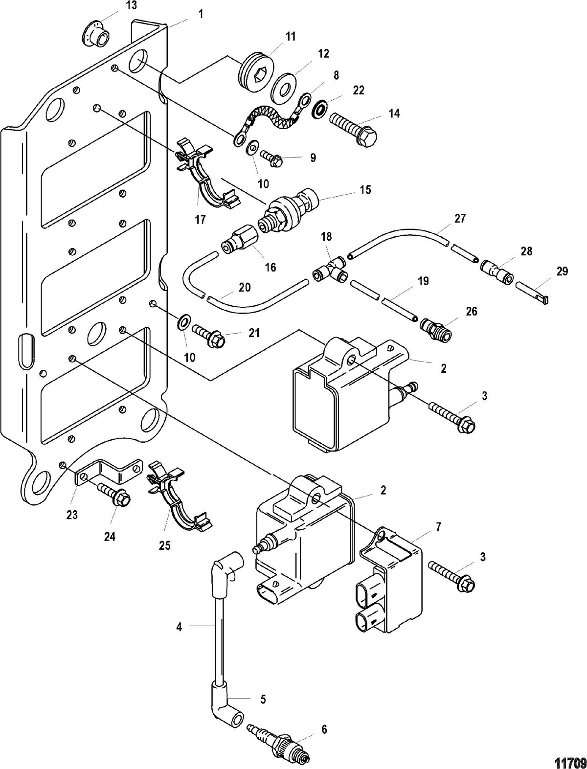 RACE OUTBOARD PARTS MANUAL 300X (3.0L EFI) PRO MAX Coil Plate