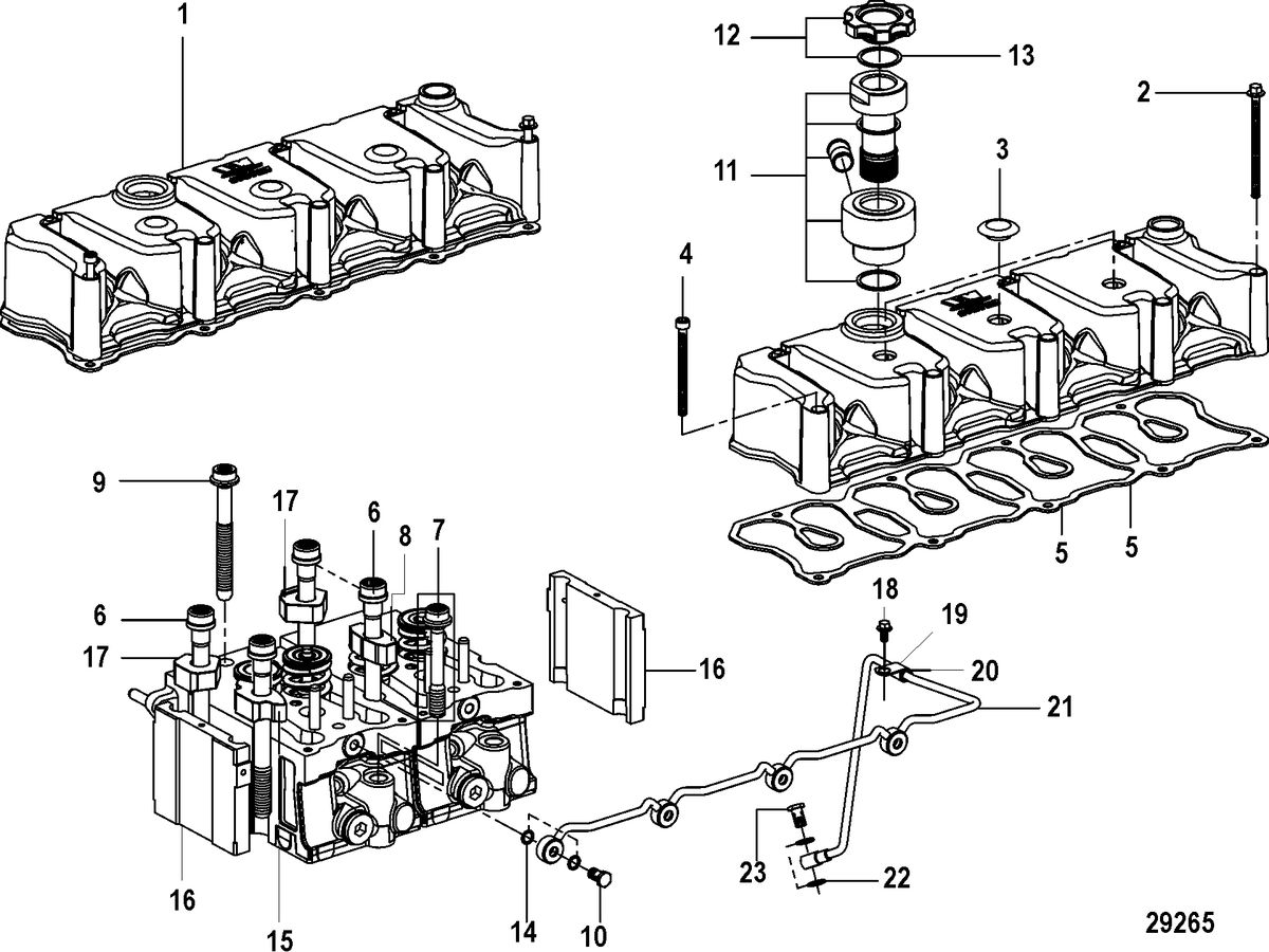 MERCRUISER CUMMINS/MERCRUISER DIESEL QSD-2.8L Rocker Cover