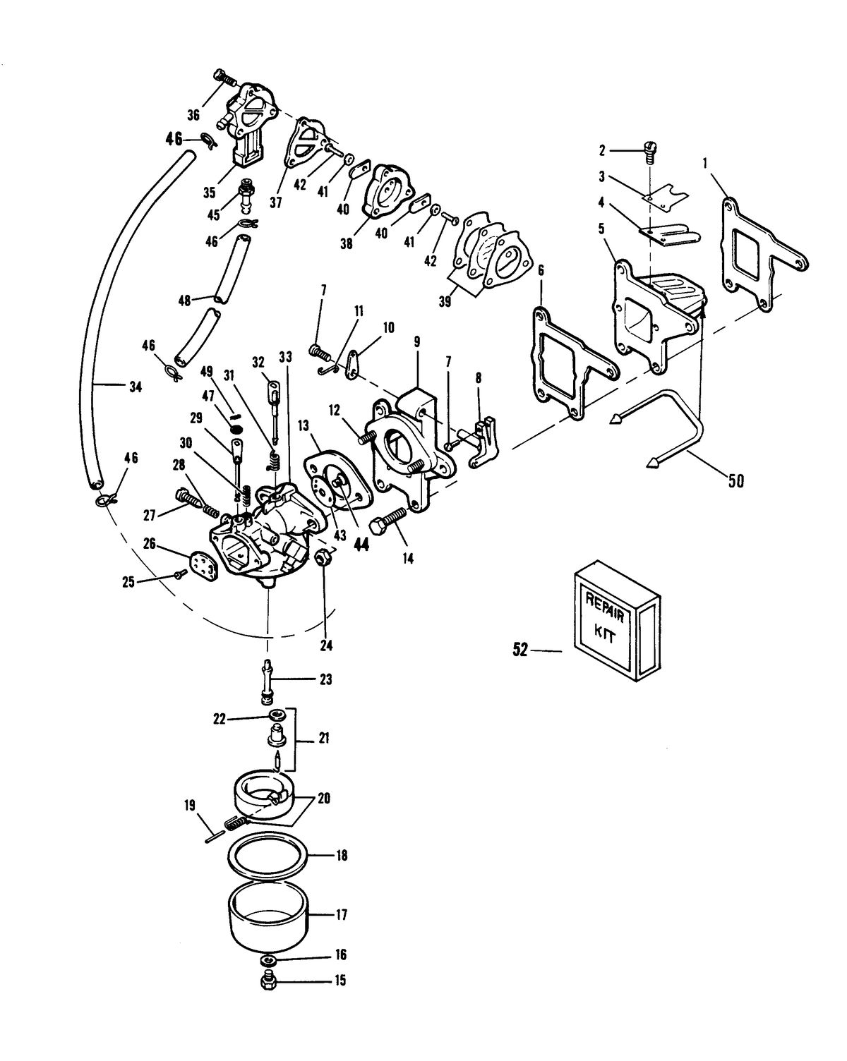 CHRYSLER 7.5 H.P. FUEL SYSTEM