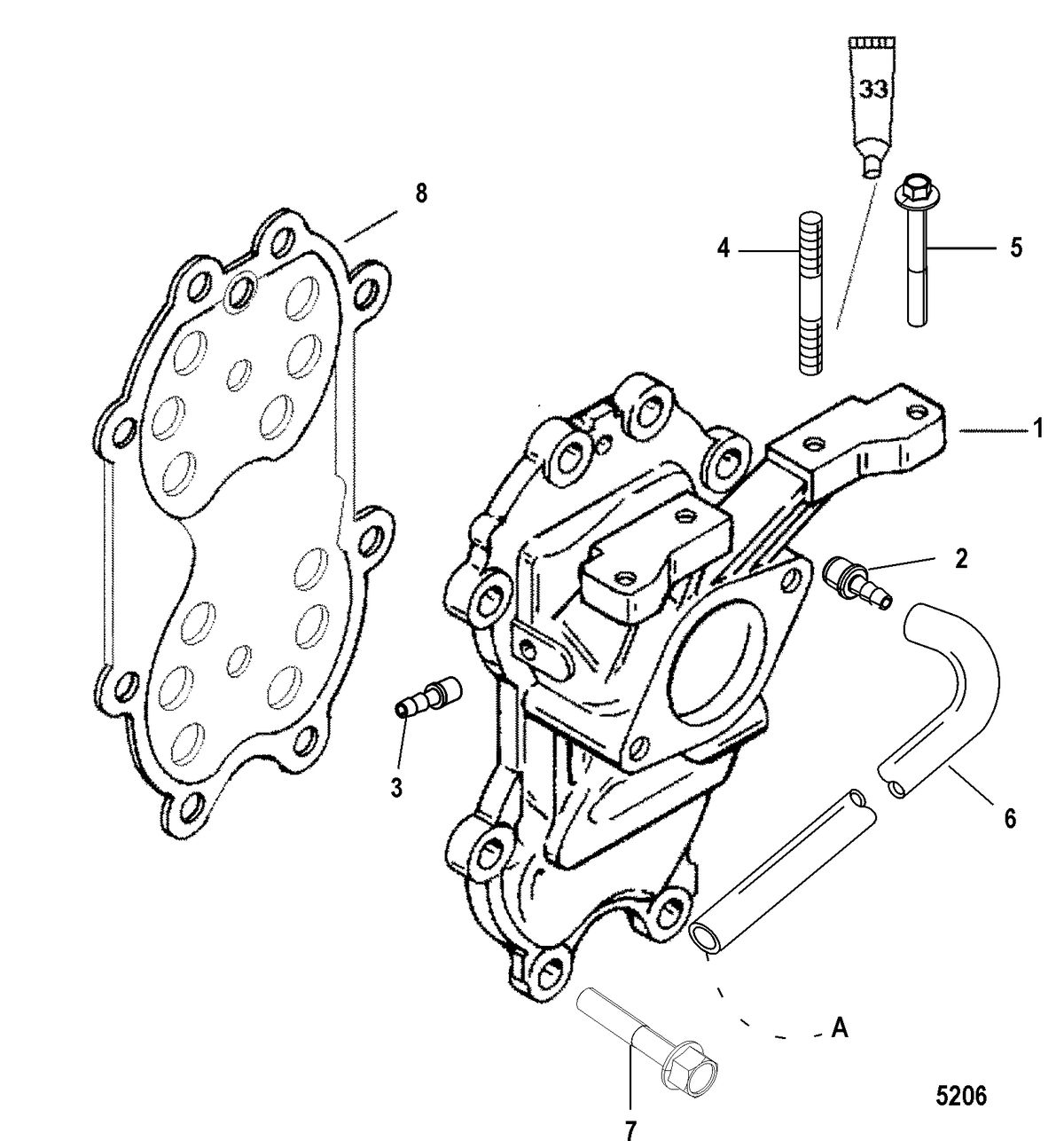 MERCURY/MARINER 30/40 (2 CYLINDER) 2-STROKE Induction Manifold