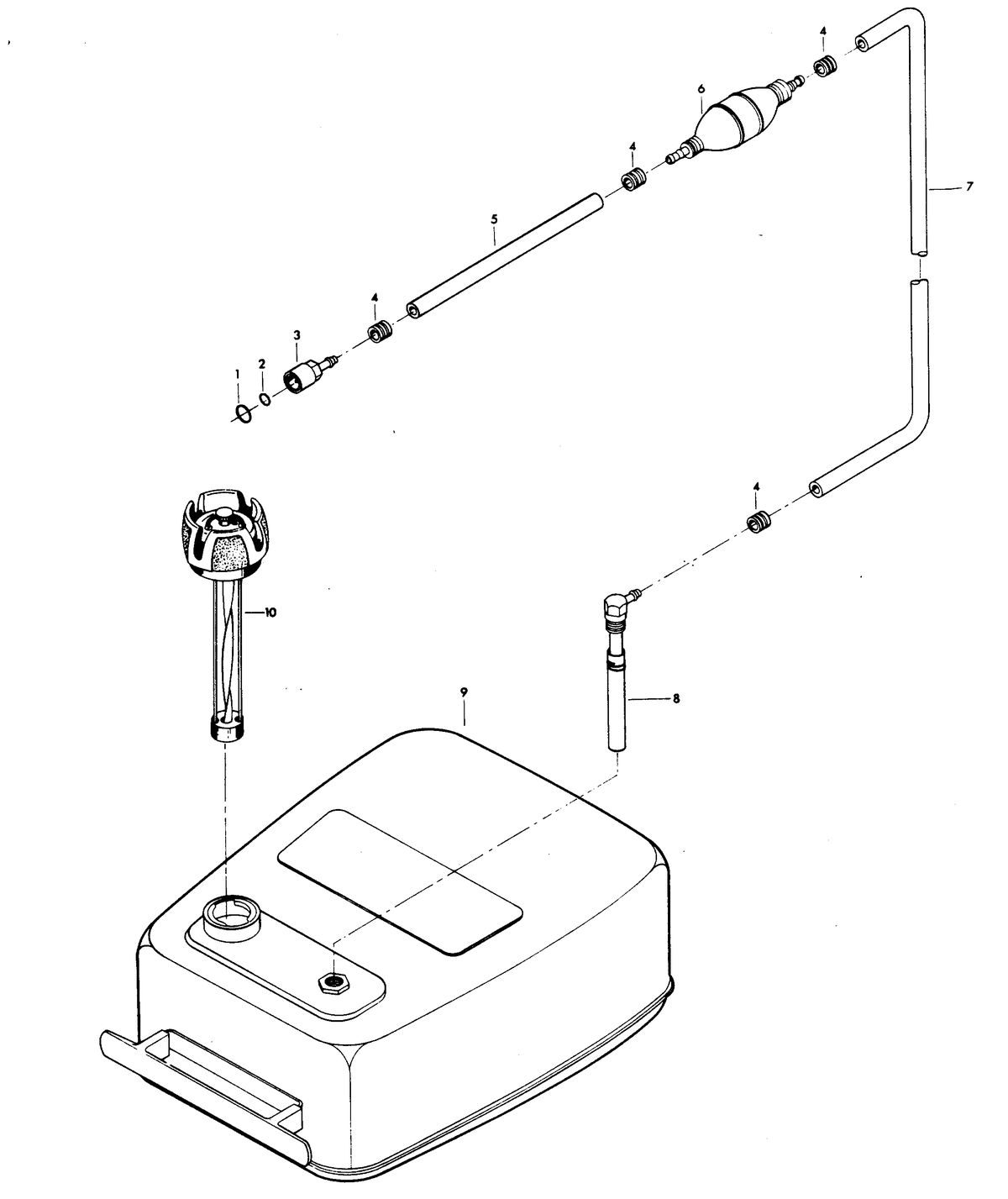 CHRYSLER 20 H.P. FUEL TANK AND LINE