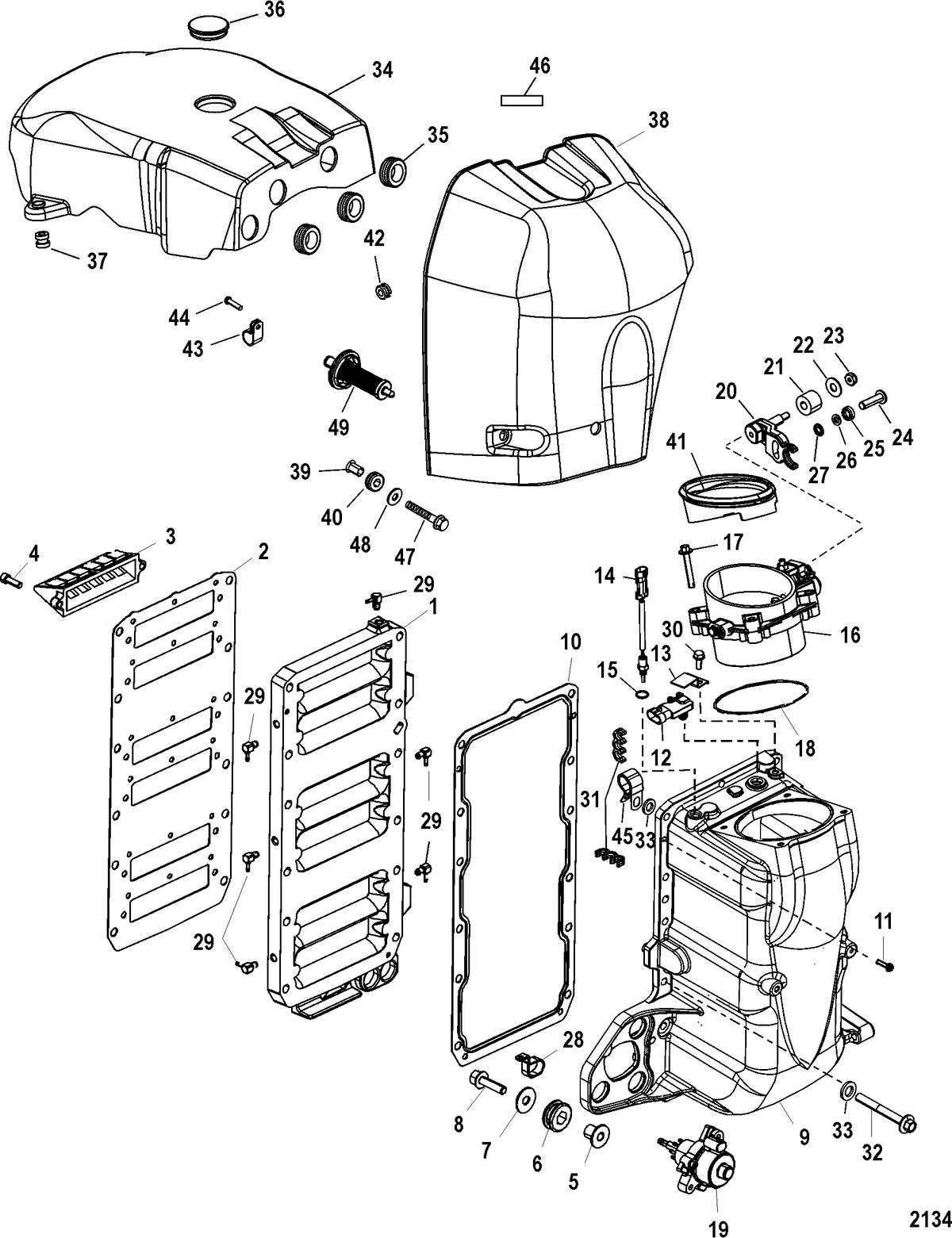 MERCURY/MARINER 200/225 DFI (3.0L) Air Handler