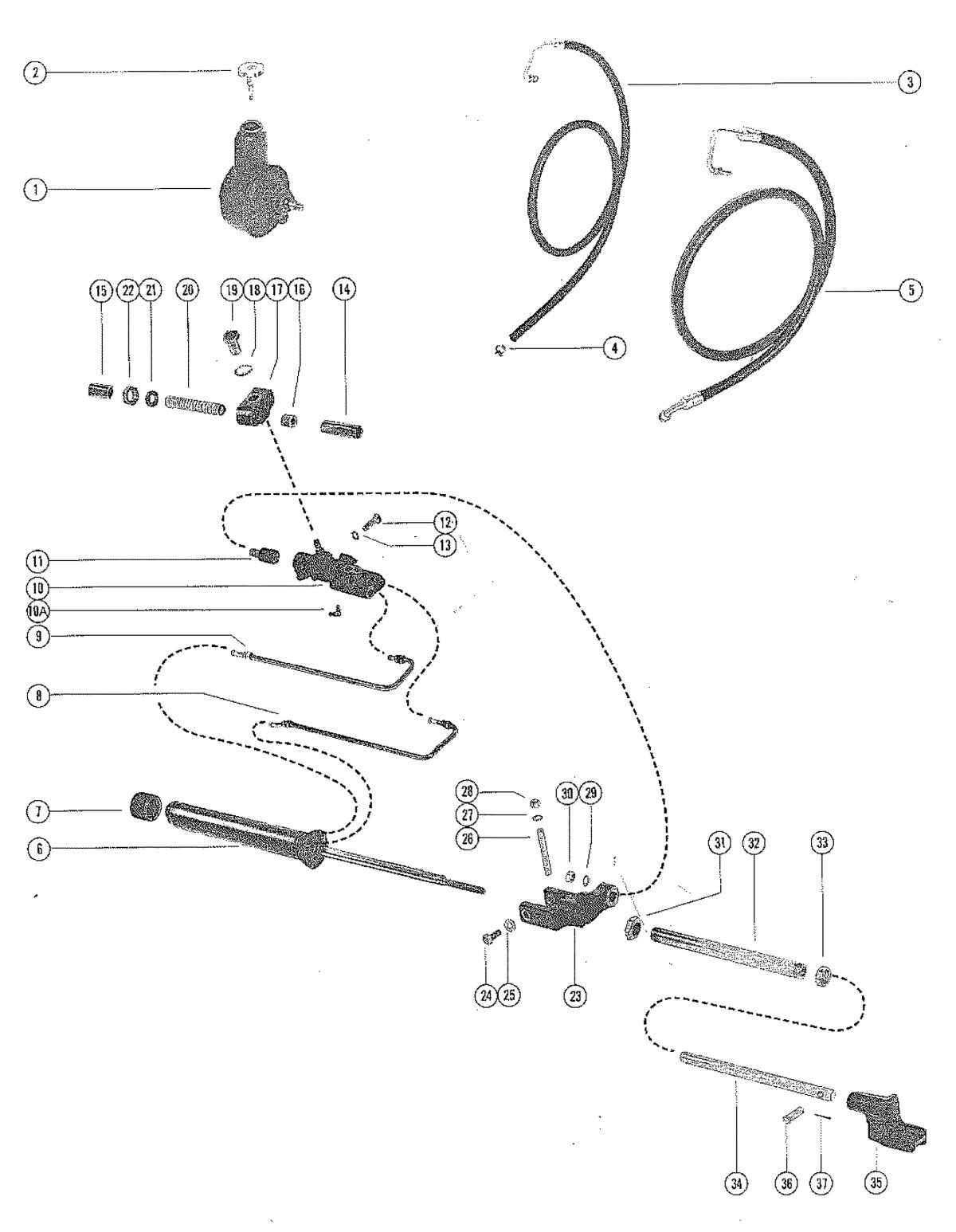 MERCRUISER 225 ENGINE POWER STEERING COMPONENTS(WITH HOSES)