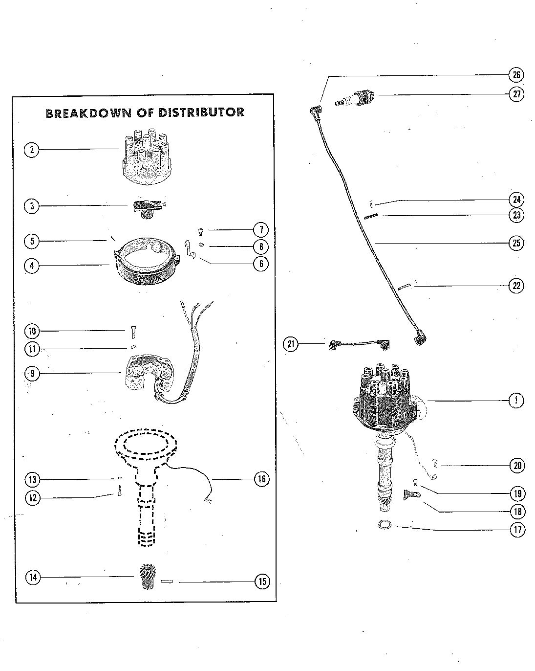 MERCRUISER 270 ENGINE DISTRIBUTOR ASSEMBLY, COMPLETE