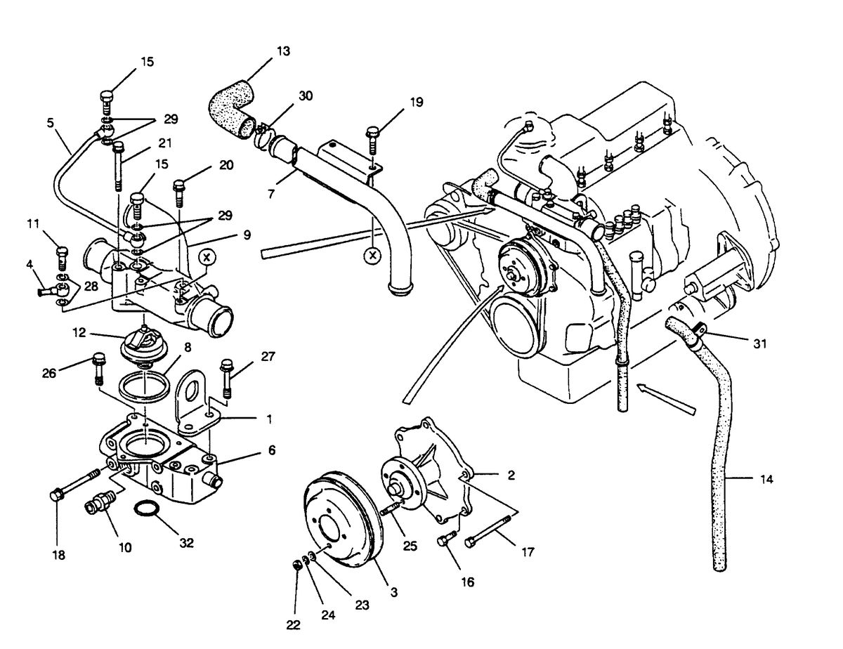 U.S. MARINE US MARINE W04CTA (150 H.P.) DIESEL COOLING SYSTEM