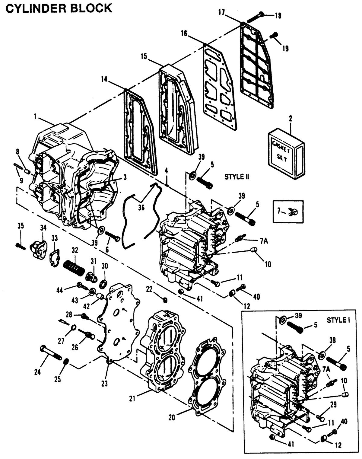 FORCE 40/50 H.P. CYLINDER BLOCK