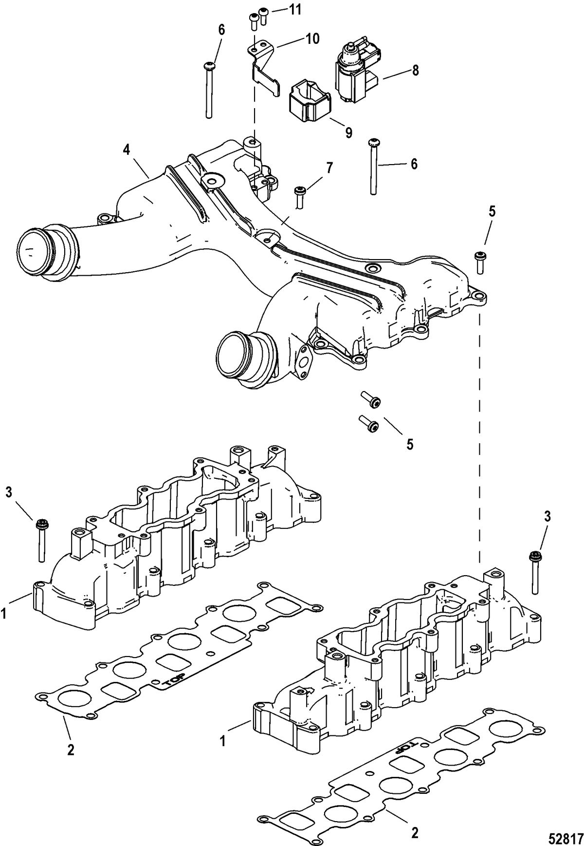 MERCRUISER 4.2L TDI INTAKE MANIFOLD