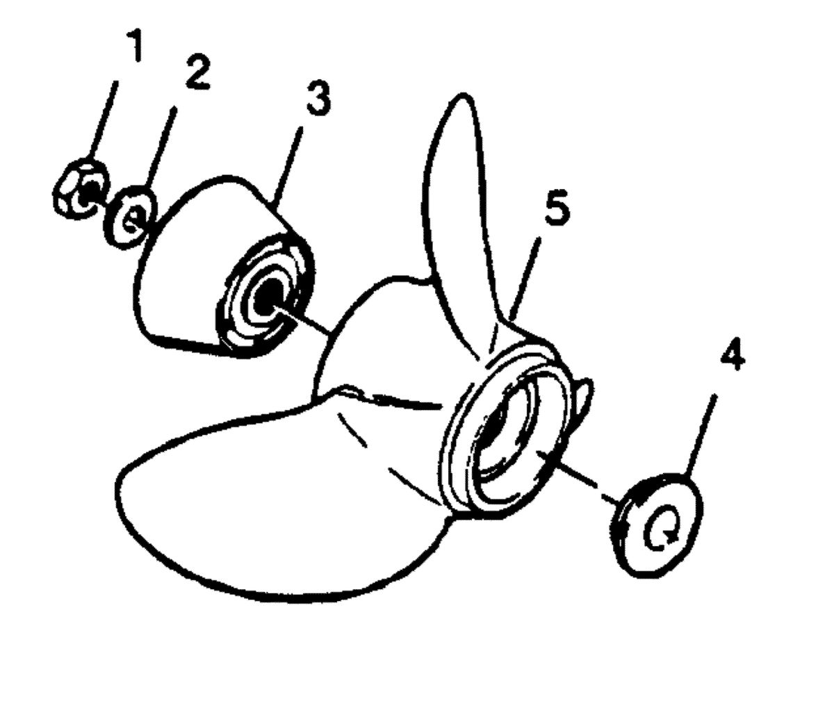 FORCE FORCE 120 H.P. "A" MODEL 1990 L-DRIVE STRAIGHT HUB PROPS